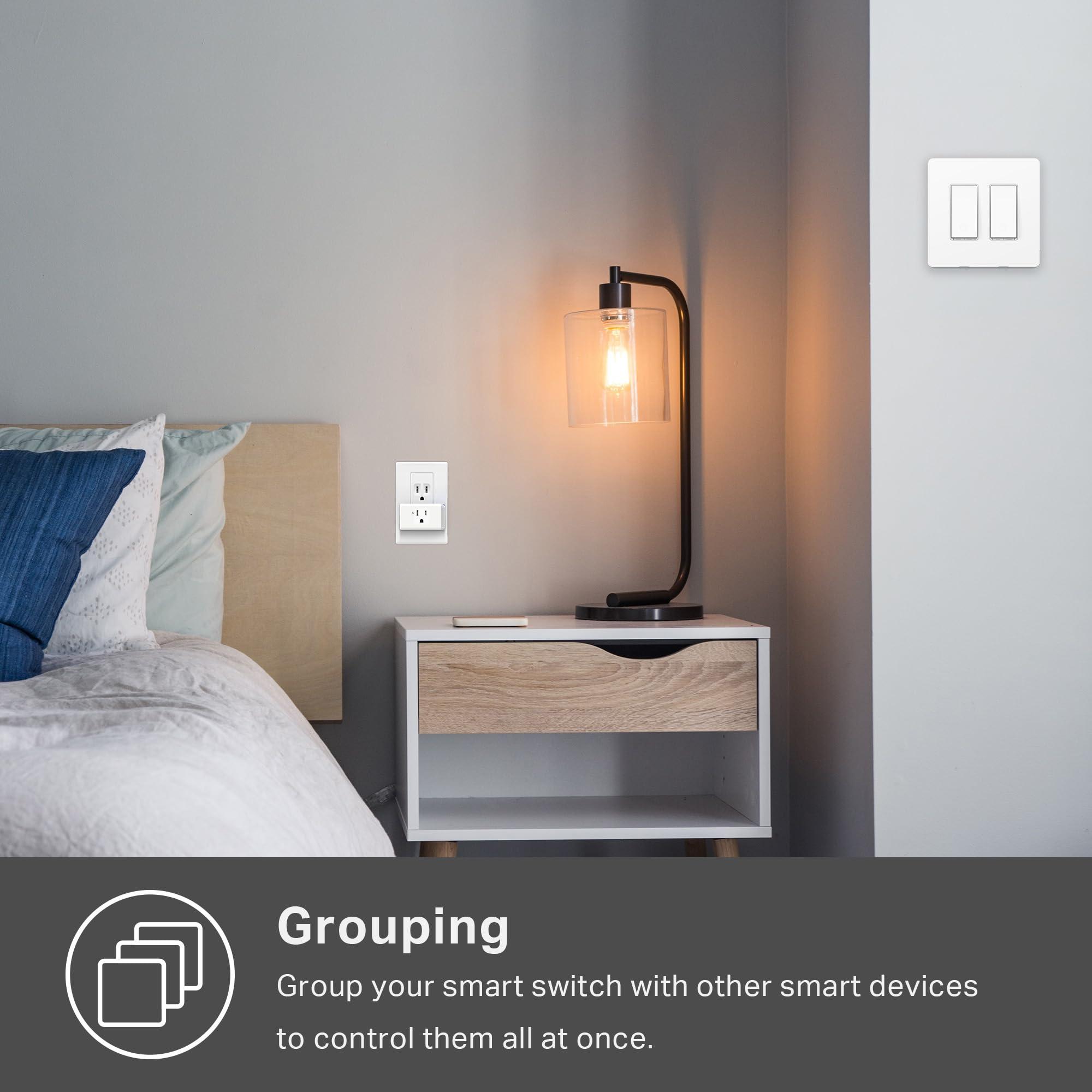 Kasa Smart Switch 2-Gang HS200-2, Single Pole,Neutral Wire Required, 2.4GHz Wi-Fi Light Switch Compatible with Alexa and Google Home, UL Certified, No Hub Required, White - Image 8