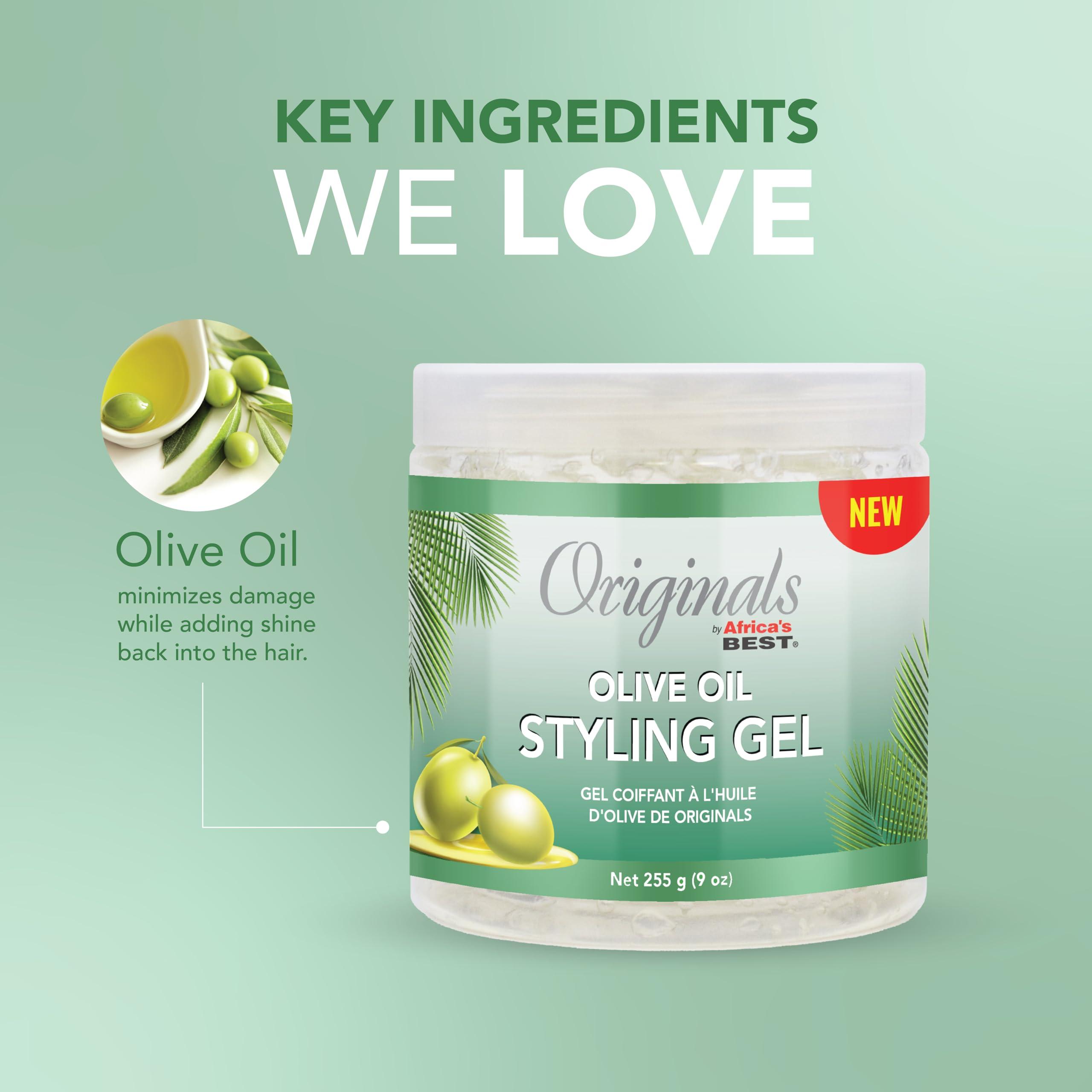 Originals by Africa's Best Olive Oil Styling Gel - for Non-Flaky, Superior Hold and Shine - 9 oz - Image 3