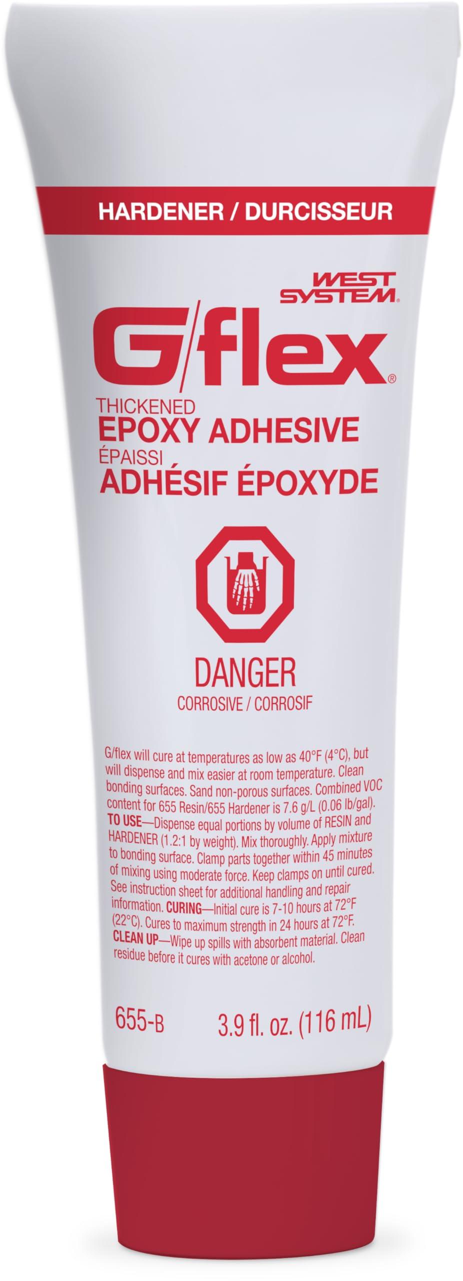 West System 655-8 G/flex Epoxy Adhesive, two 4.5 fl oz., White - Image 4