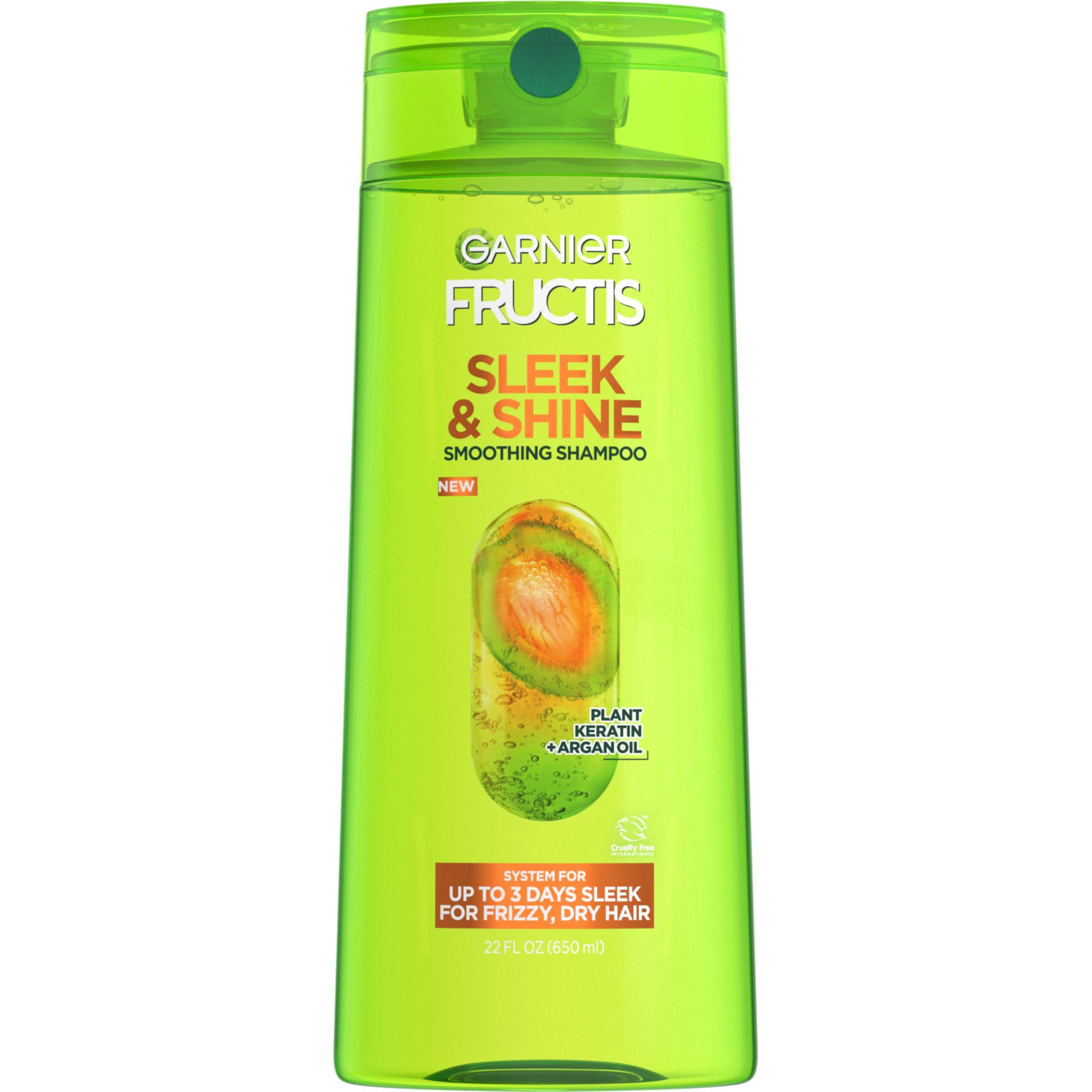 Garnier Fructis Sleek & Shine Shampoo, Frizzy, Dry, Unmanageable Hair, 22 fl. oz.(Packaging May Vary)