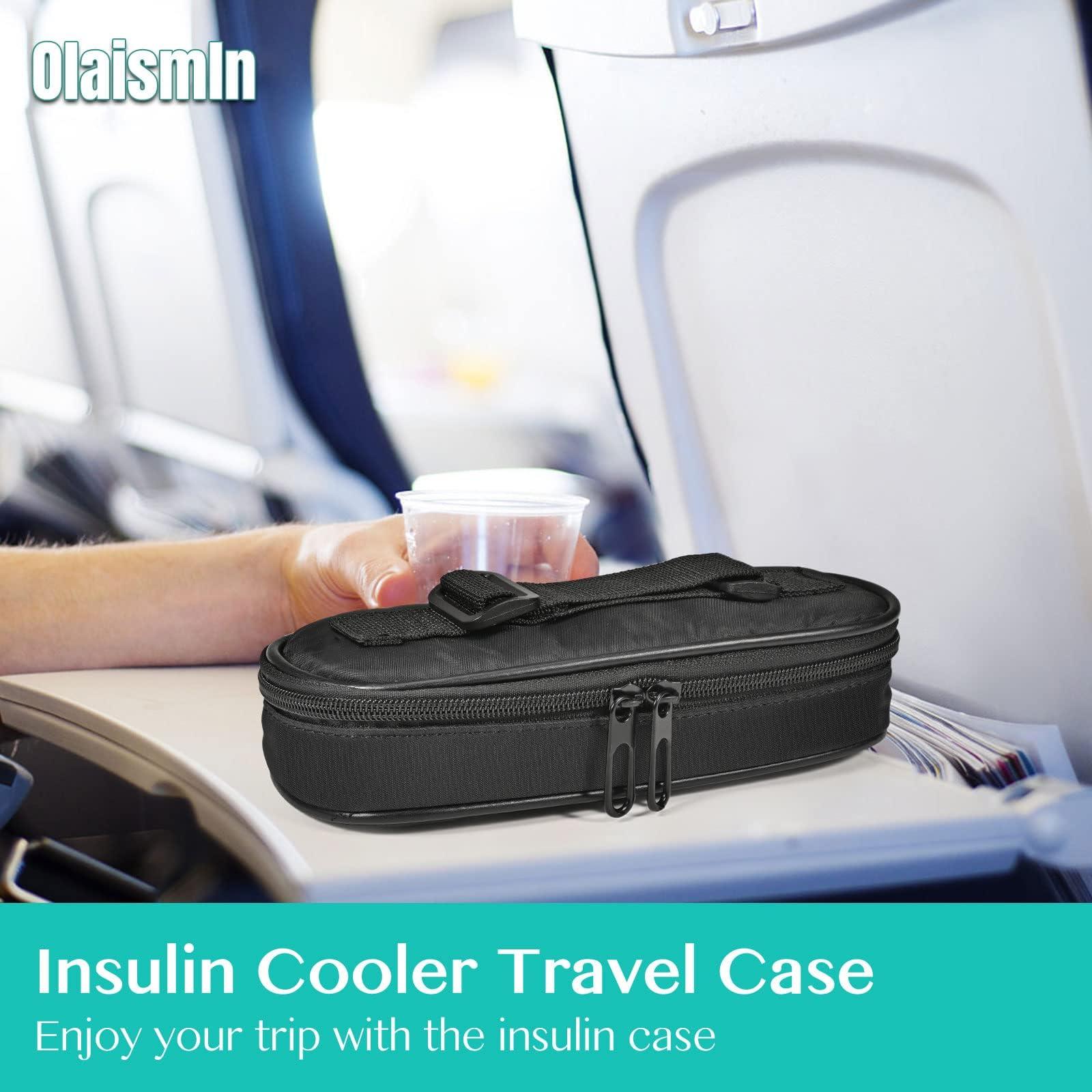 Olaismln Insulin Cooler Travel Case, Diabetic Travel Bag for Insulin Pens, Small Insulated Medicine Carrying Case with 2 TSA Approved Ice Packs - Image 7