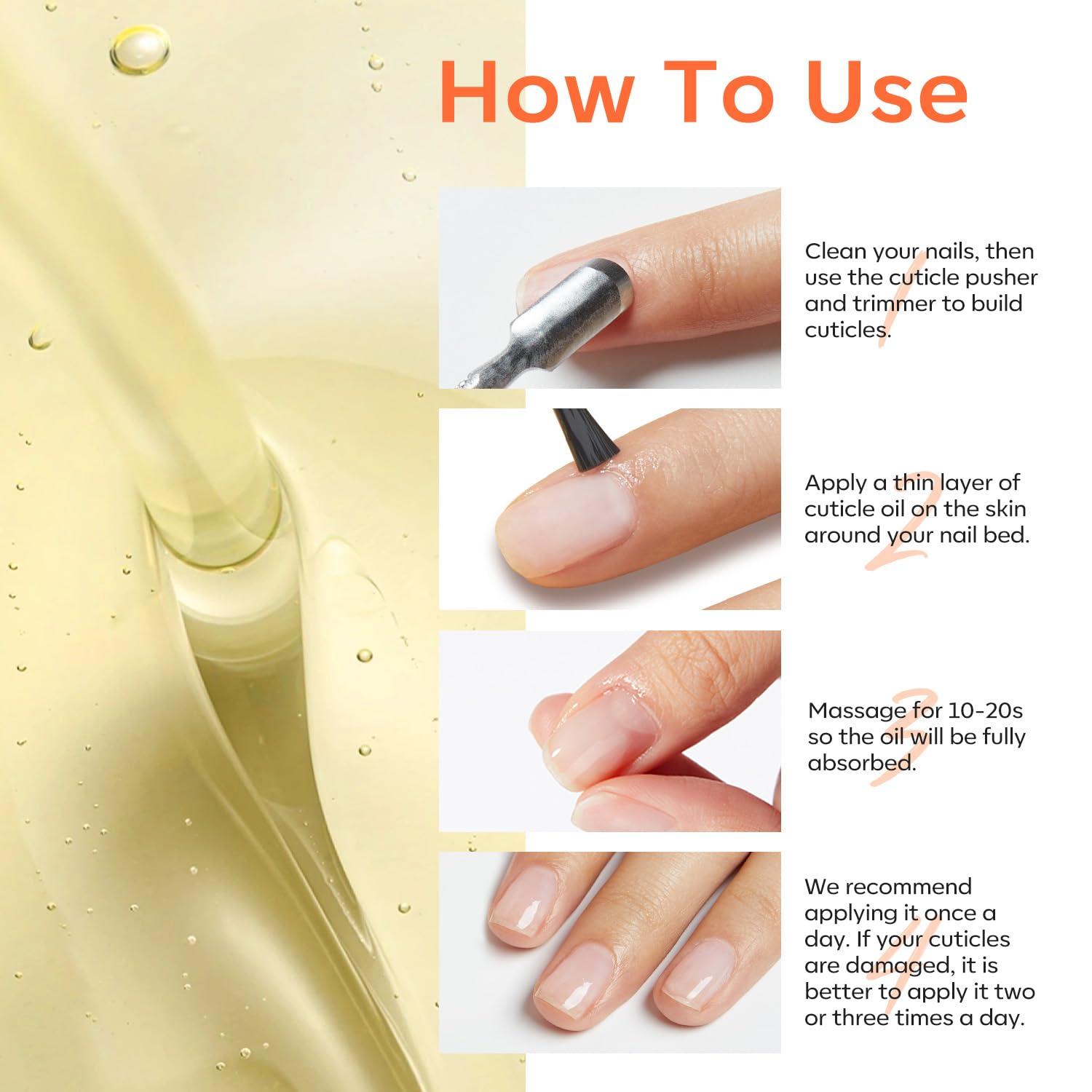 modelones Cuticle Oil Nail Strengthener and Growth Nail Growth Oil Repairs Cuticle & Promote Nail Care Moisturize Dry Skin 15ml - Image 5