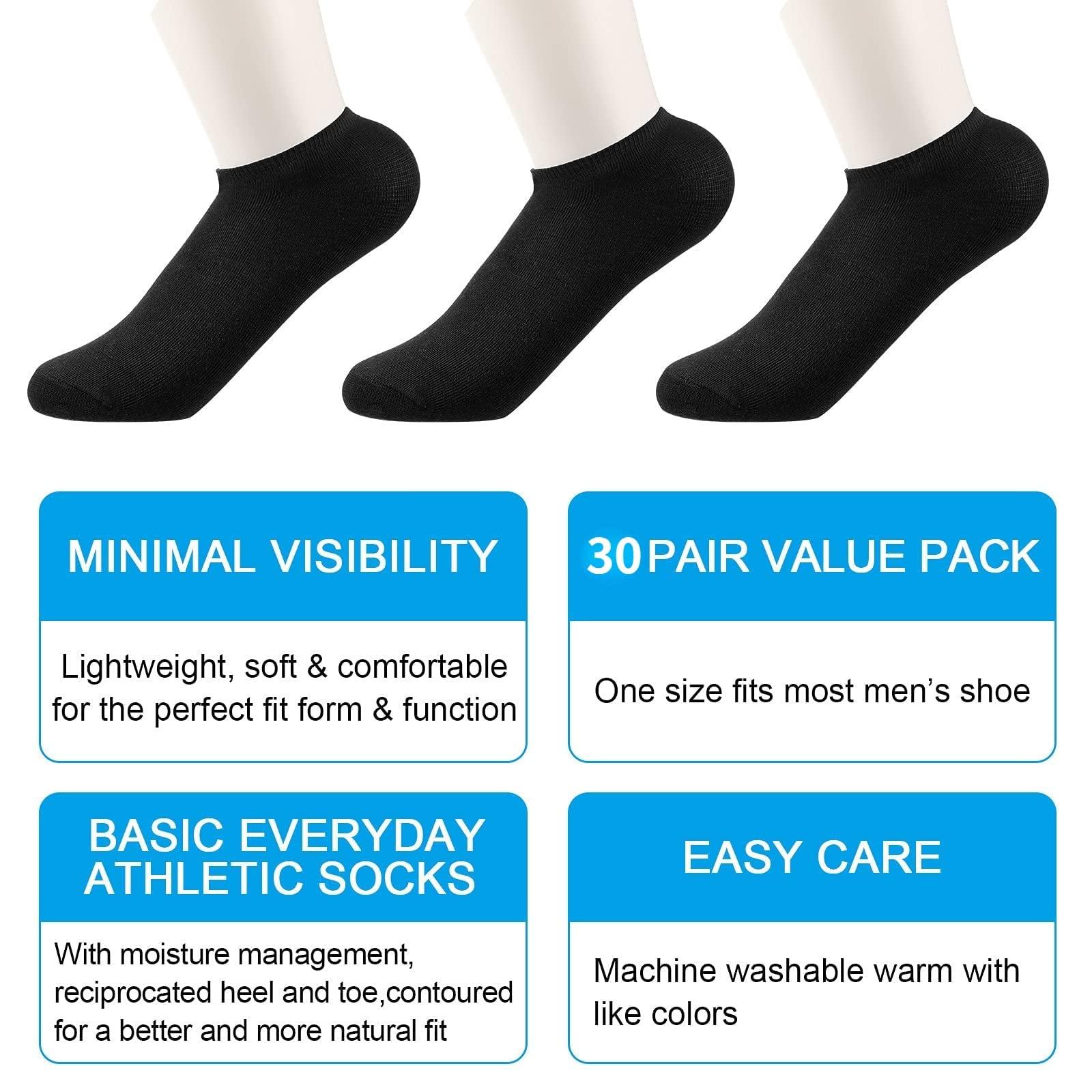 TMEEIHNSS 30 Pairs Men Ankle, Low Breathable Casual, Sports, Thin Athletic Short Sock Bulk - Image 6