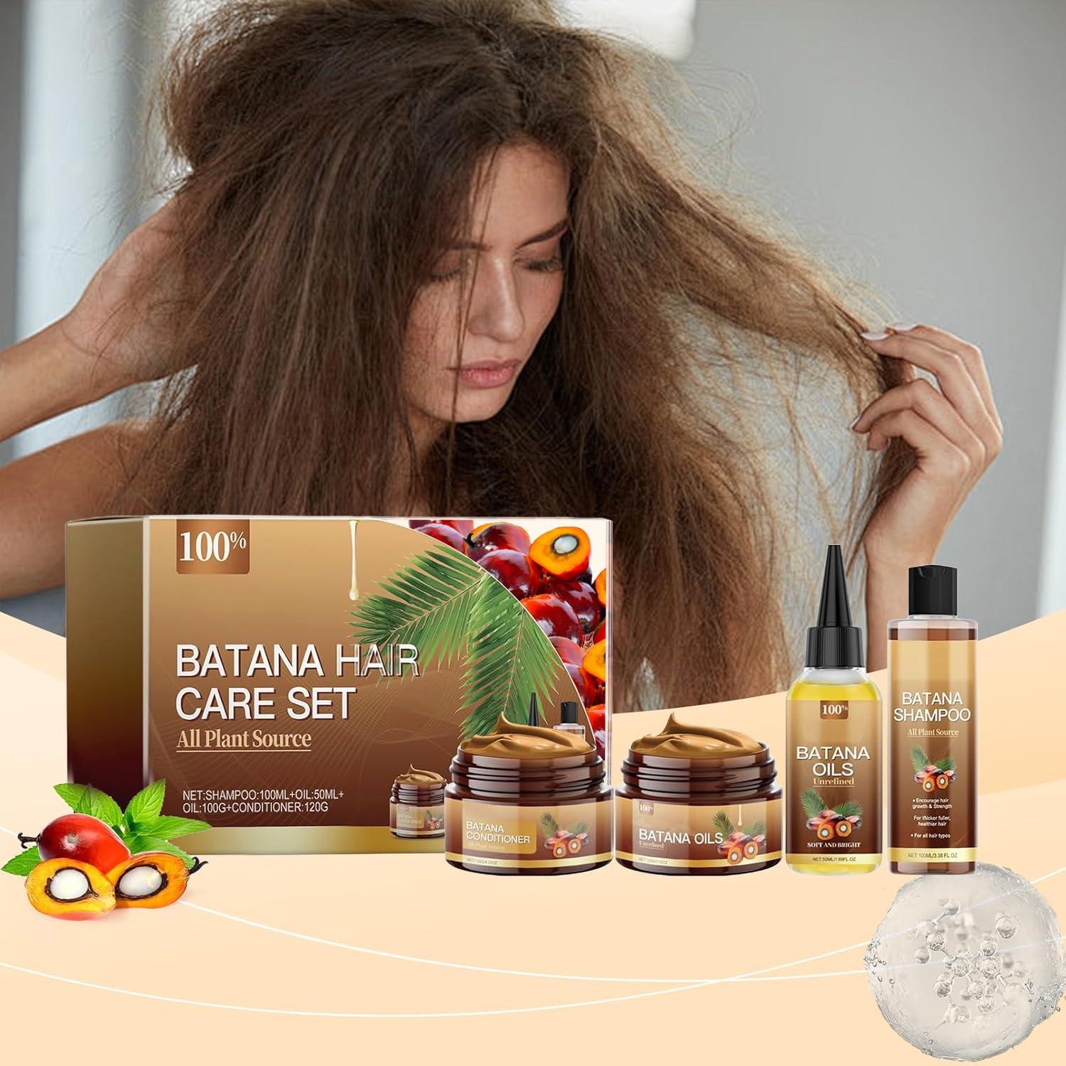 Batana Oil Shampoo and Conditioner Set - Unrefined Batana Mask & Oil for Hair Growth & Loss, Natural Care Set for All Hair Types - Image 6