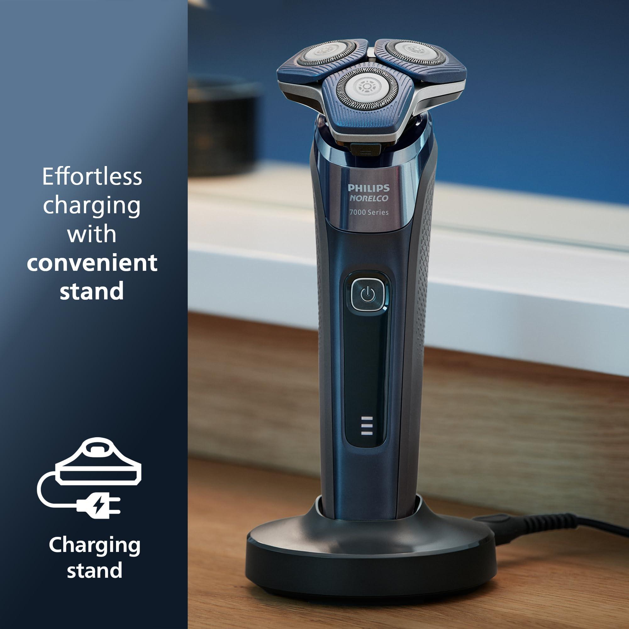 Philips Norelco Shaver 7800, Rechargeable Wet & Dry Electric Shaver with SenseIQ Technology, Quick Clean Pod, Charging Stand, Travel Case and Pop-up Trimmer, S7885/85 - Image 6