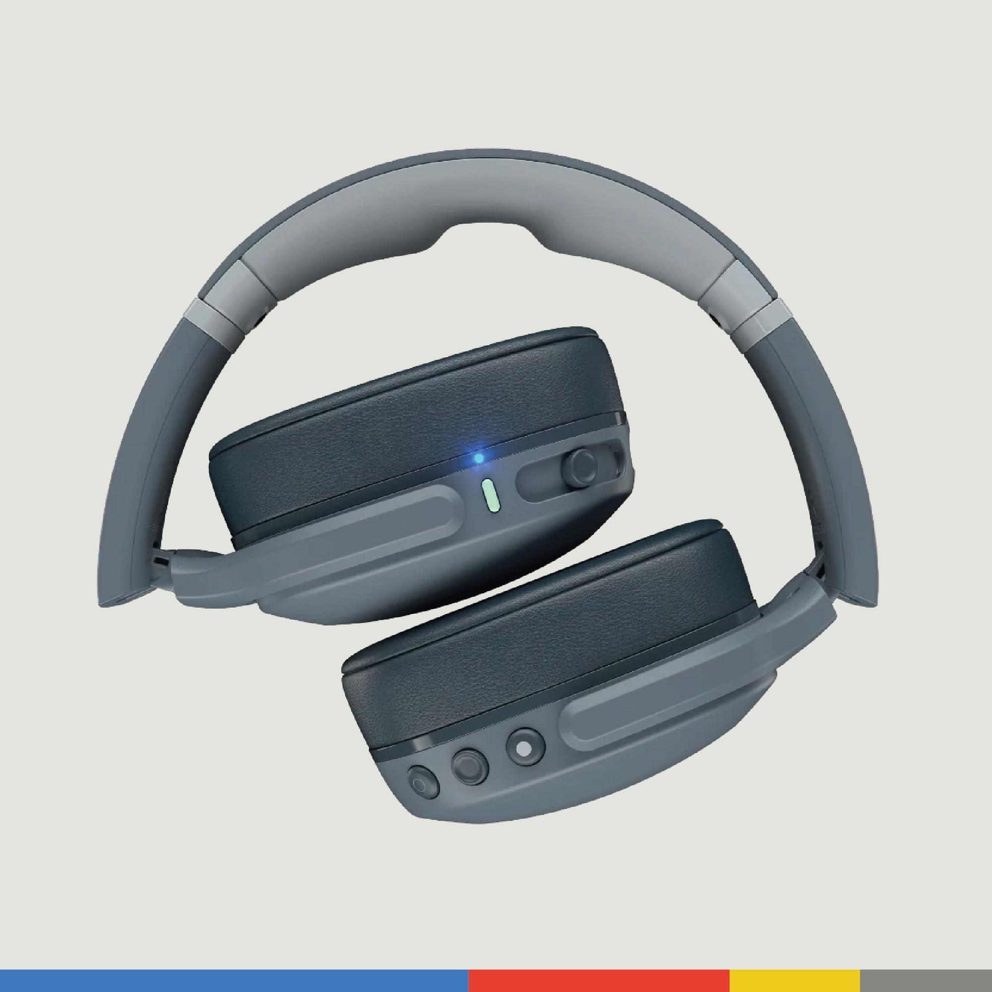 Skullcandy Crusher Evo Wireless Bluetooth Headphones with Multi-Sensory Bass and Charging Cable, Noise Isolating Over-Ear Fit, Up to 40 Hours Battery, Microphone for iPhone Android - Chill Grey - Image 3