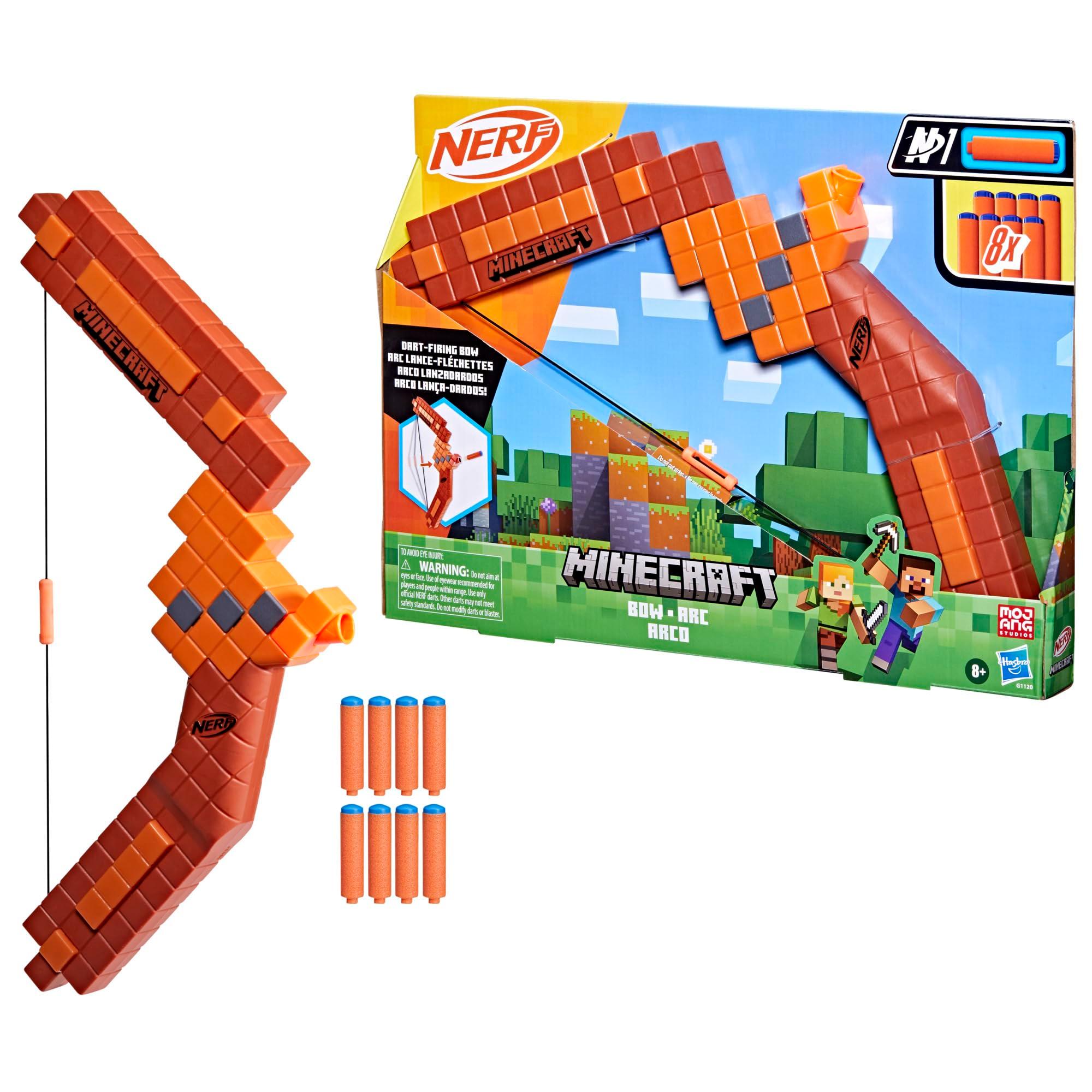 Nerf Minecraft Bow Dart Blaster, Pull-Back String Priming, 8 Nerf N1 Compatible Only with N1 Dart Blasters, Ages 8+ - Image 11