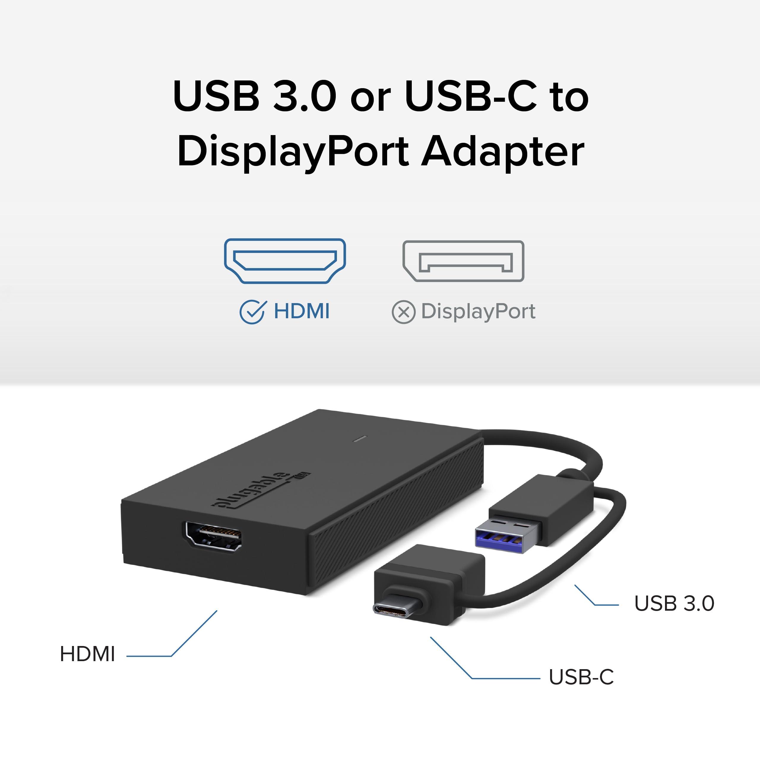 Plugable USB C to HDMI Adapter, Universal Video Graphics Adapter for USB 3.0 and USB-C Macs and Windows, Extend an HDMI Monitor up to 1440p@60hz - Image 2