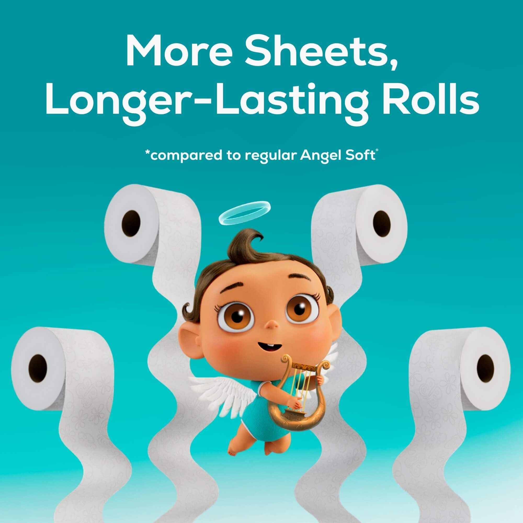 Angel Soft Ultra Toilet Paper, 6 Mega Rolls = 24 Regular Rolls, 2 Ply Toilet Tissue - Image 5