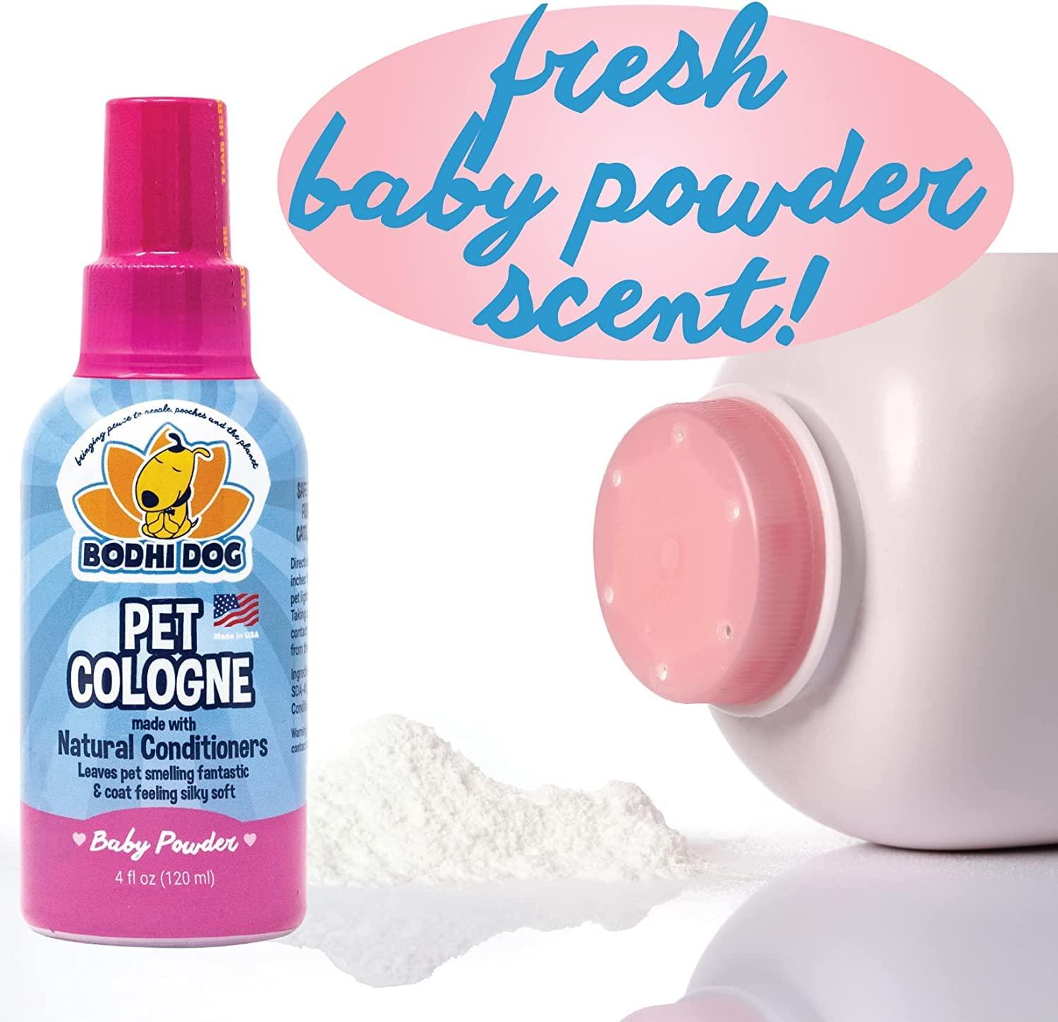 Bodhi Dog Baby Powder Scented Cat & Dog Cologne 4oz + Oatmeal Dog Shampoo & Conditioner for Pet Grooming 8oz | Moisturizing Dog Shampoo for Sensitive Skin | Deodorizing Cat and Dog Grooming Bundle - Image 4