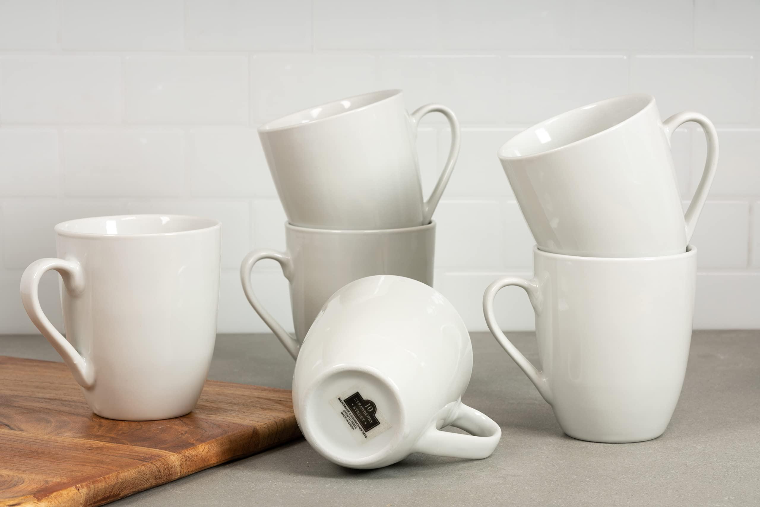 10 Strawberry Street Simply White 12 oz Mug, Set of 6 - Image 2