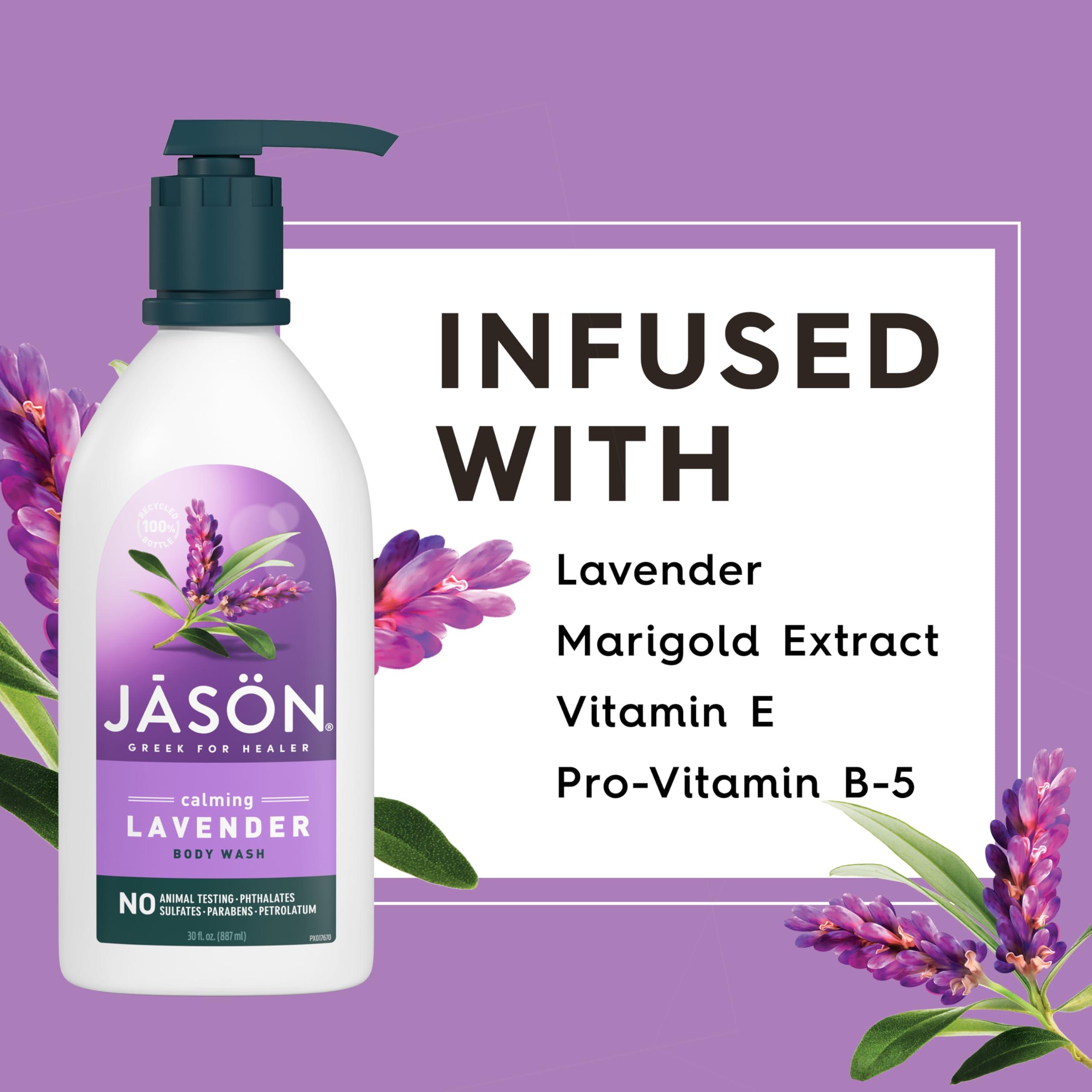 JASON Lavender Calming Body Wash, For a Gentle Feeling Clean, 30 Fluid Ounces - Image 4