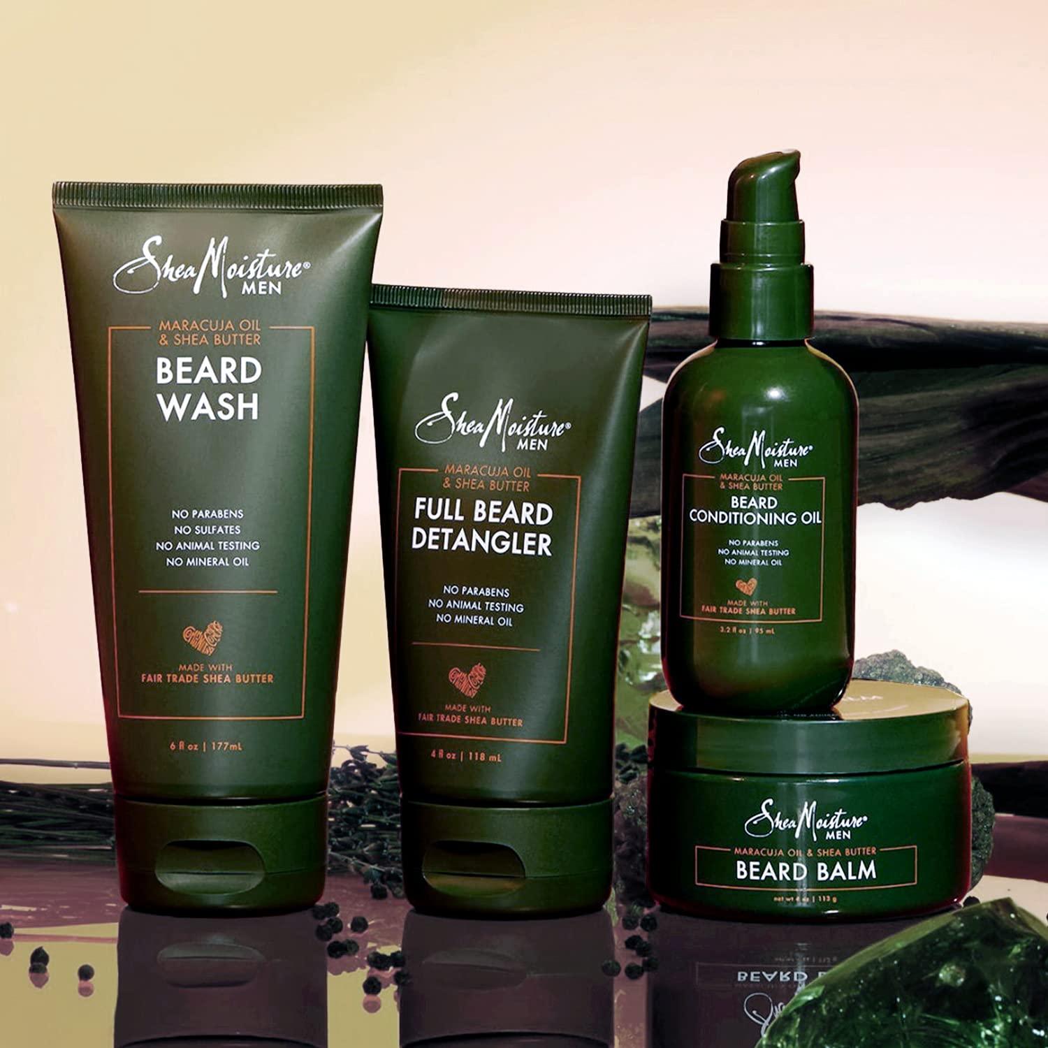 SheaMoisture Beard-Care Kit for Men, Includes Wash, Balm, Oil, Conditioner, Natural Shea Butter & Maracuja Oil, Great Gift - Image 4
