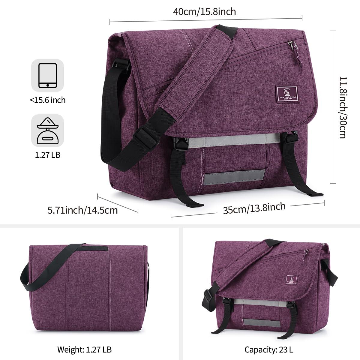 OIWAS Messenger Bag for Women, 15.6 Inch Laptop Crossbody Bags Men Casual Satchel Shoulder Bag College Travel Office Briefcase - Image 3