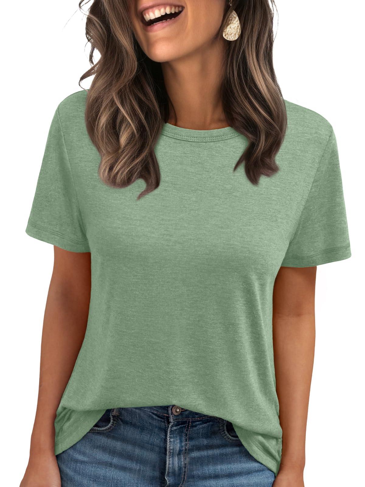 AUTOMET Summer Tops Women Spring Short Sleeve Shirts Beach Vacation Outfits Plus Size Workout Tshirts Casual Clothes 2025