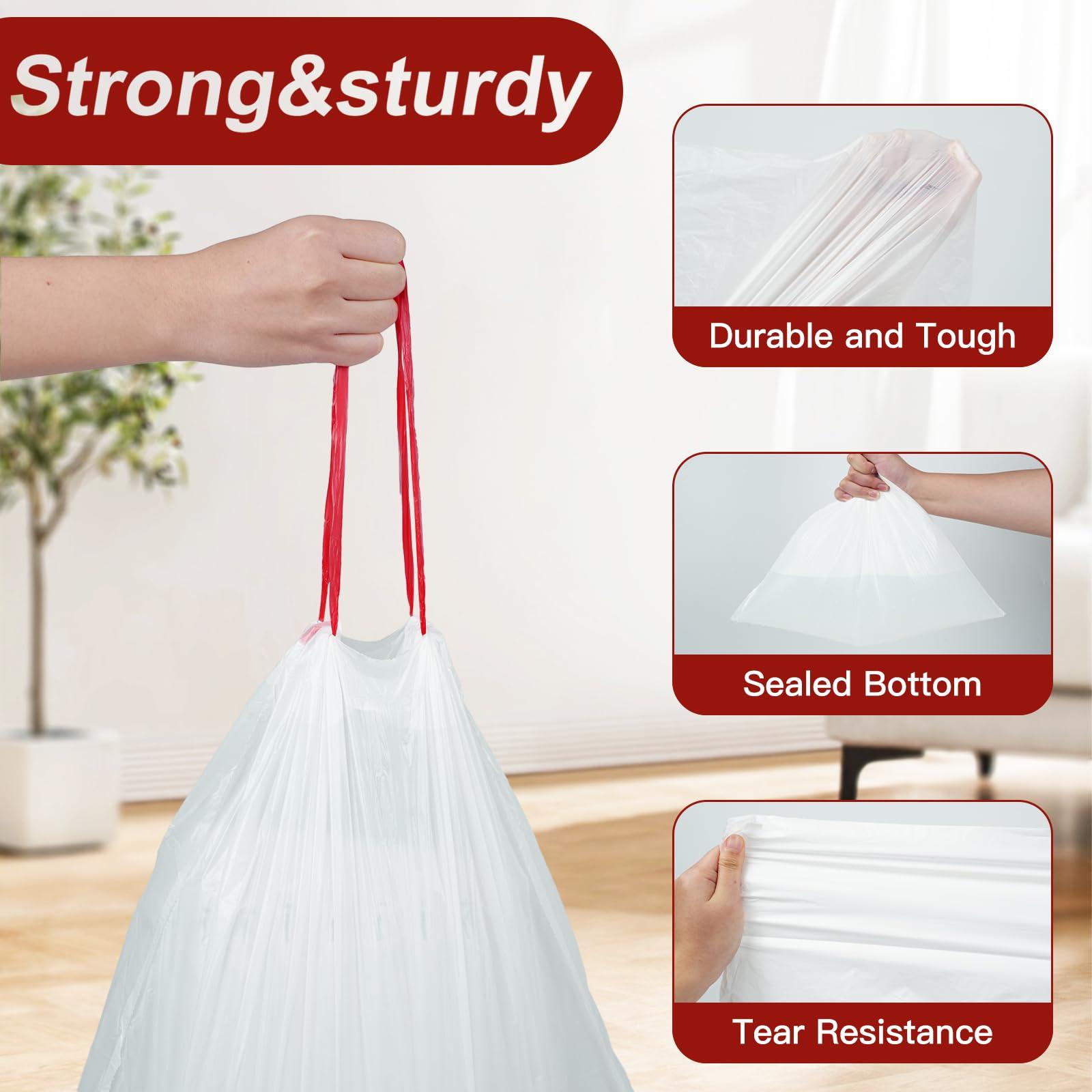 O2frepak 13 Gallon Drawstring Tall Kitchen Trash Bags,Clean Fresh Scent and Heavy Duty Garbage Bags(100 Count,60x70cm) - Image 5