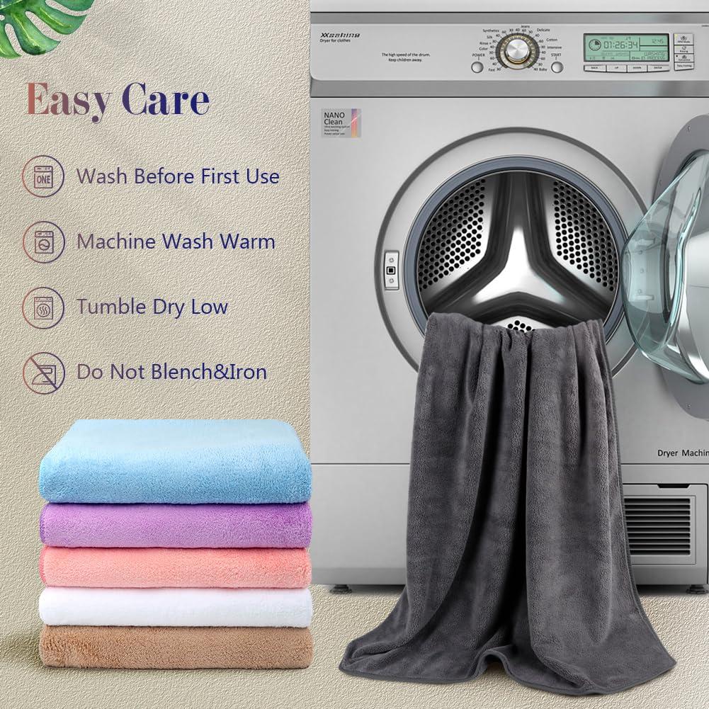 Orighty Bath Towels Pack of 6(24'' x 48'') - Soft Feel, Highly Absorbent, Quick Drying for Body, Sport, Yoga, SPA, Fitness - Multi-Color - Image 6