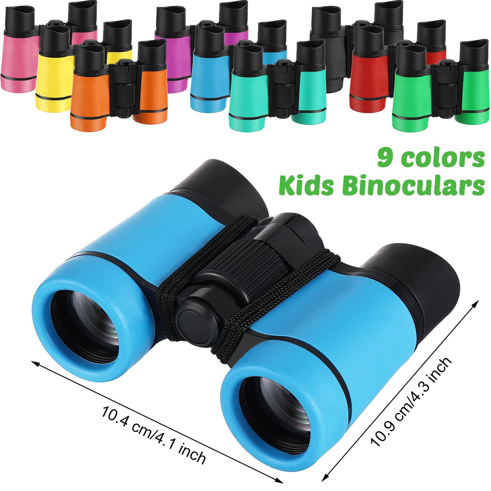 Yunsailing 9 Pack Kid Binoculars Shockproof Mini Compact Binoculars Gifts for 3-12 Years Boys Girls Folding Small Telescope for Kids Bird Watching Camping Outdoor Play, 9 Colors - Image 4