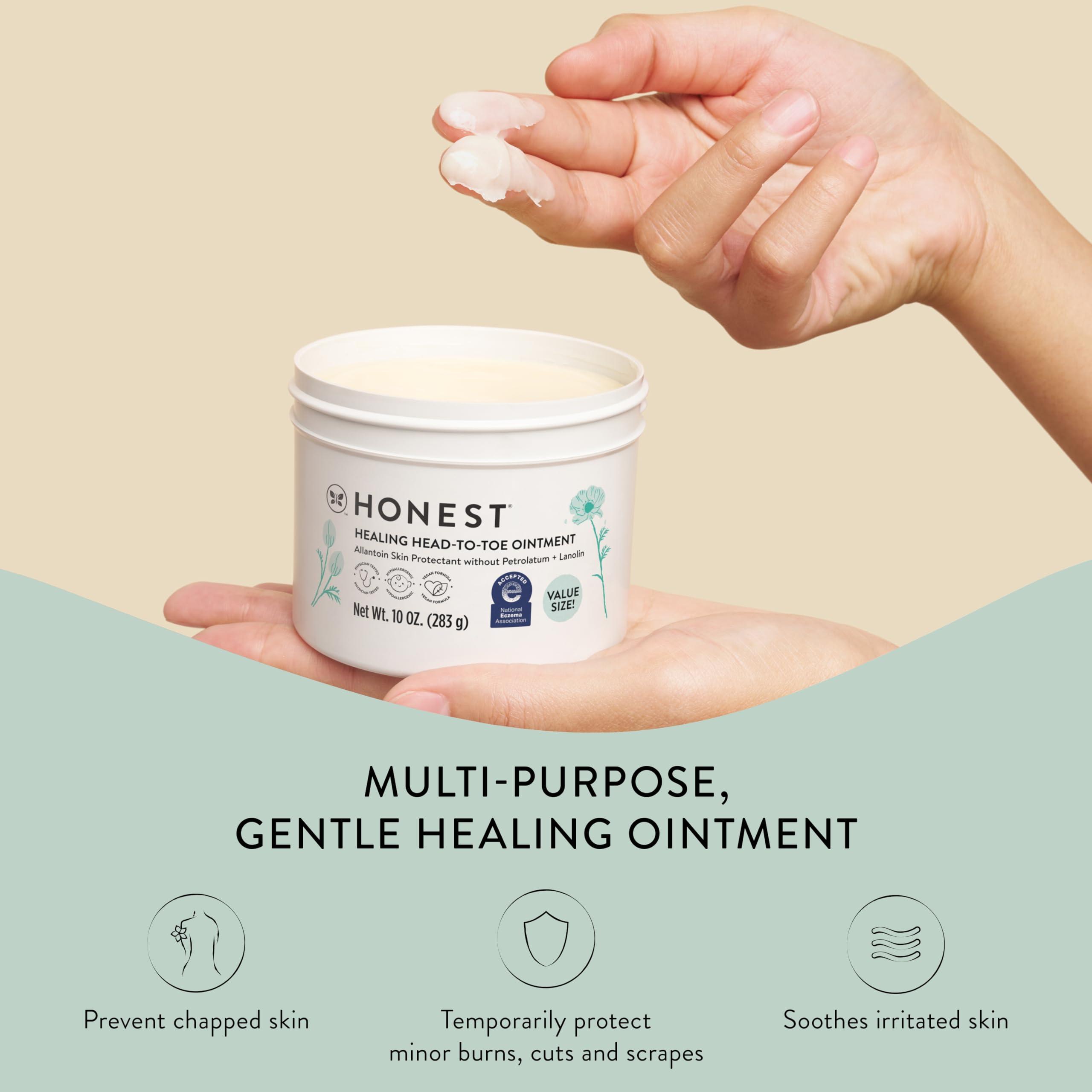 The Honest Company Head to Toe Multi-Purpose Healing Ointment | Safe for Sensitive Skin | Hypoallergenic, Fragrance Free, Vegan | Value Size, 10 oz - Image 4