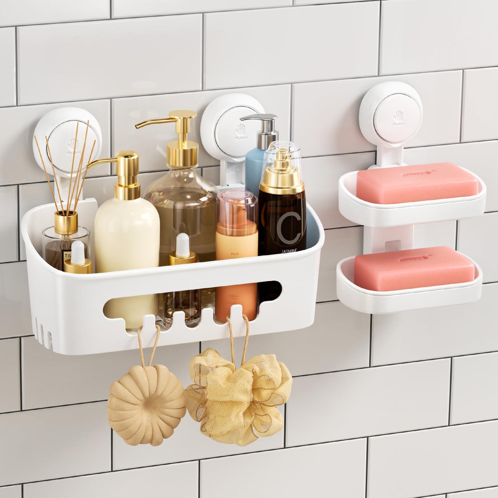TAILI Shower Caddy Suction Cup Storage Basket