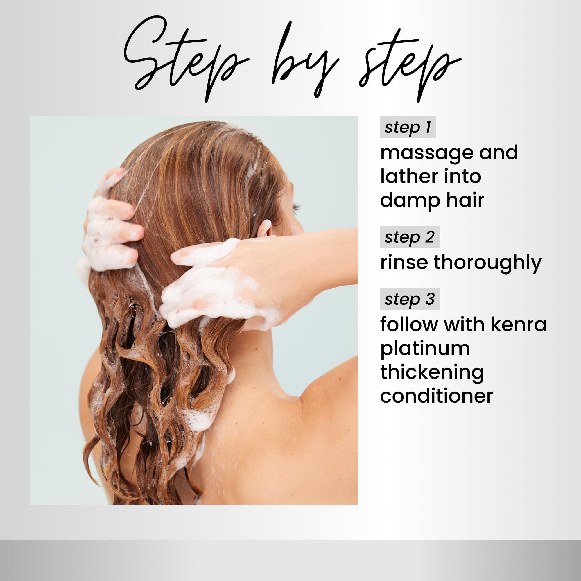 Kenra Platinum Thickening Shampoo/Conditioner | Provides Nourishment & Delivers Shine | Increases Thickness & Volume | Body & Fullness | Protects Against Humidity | All Hair Types - Image 4