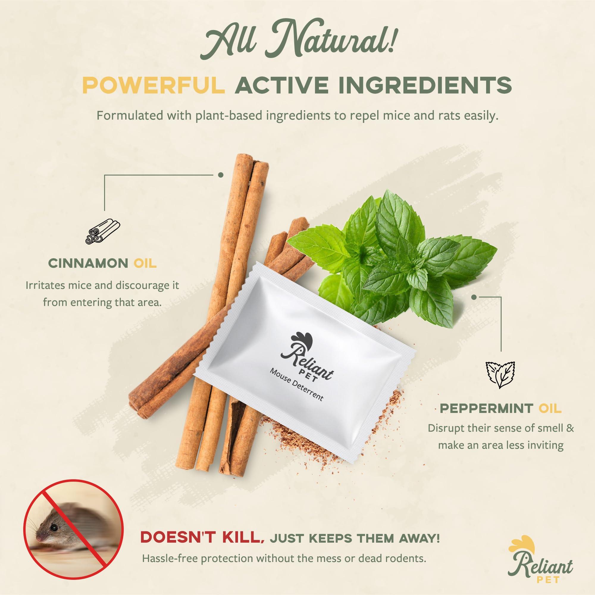 Reliant Pet Mouse Repellent Pouches - Rodent Repellent Made in USA (12 Pouches) - Keep Rodents Out of Cars Engines - Mice Repellent Indoor and Outdoor - Mouse Deterrents That Work with Peppermint Oil - Image 5