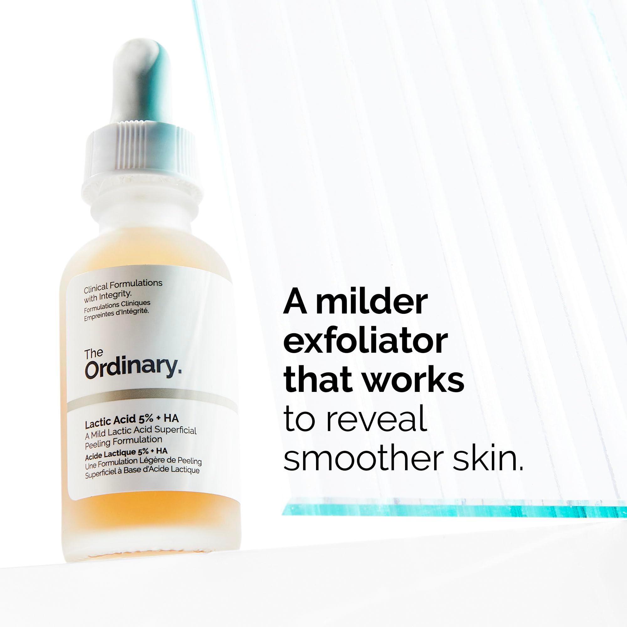The Ordinary Lactic Acid 5% + Hyaluronic Acid 2%, Gentle Exfoliating Serum for Smoother Skin - Image 2