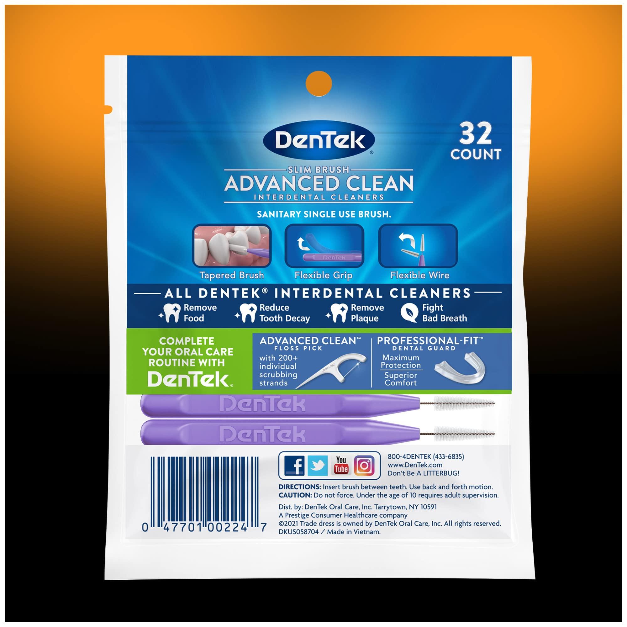 DenTek Slim Brush Advanced Clean Interdental Cleaners, Extra Tight, 32 Count - Image 6