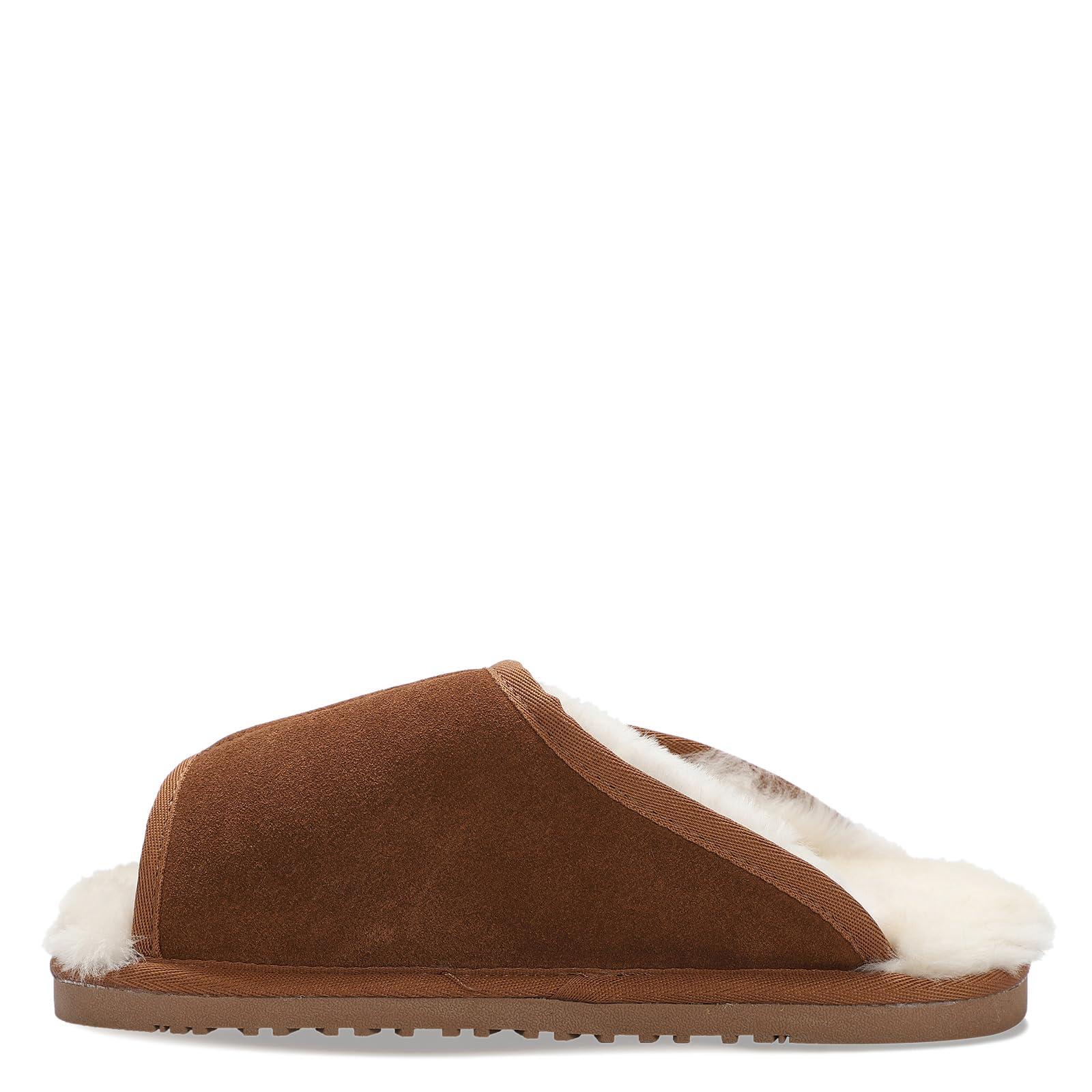 Lamo Womens Apma Open Toe Wide Slip On Casual Slippers Casual - Brown - Image 4