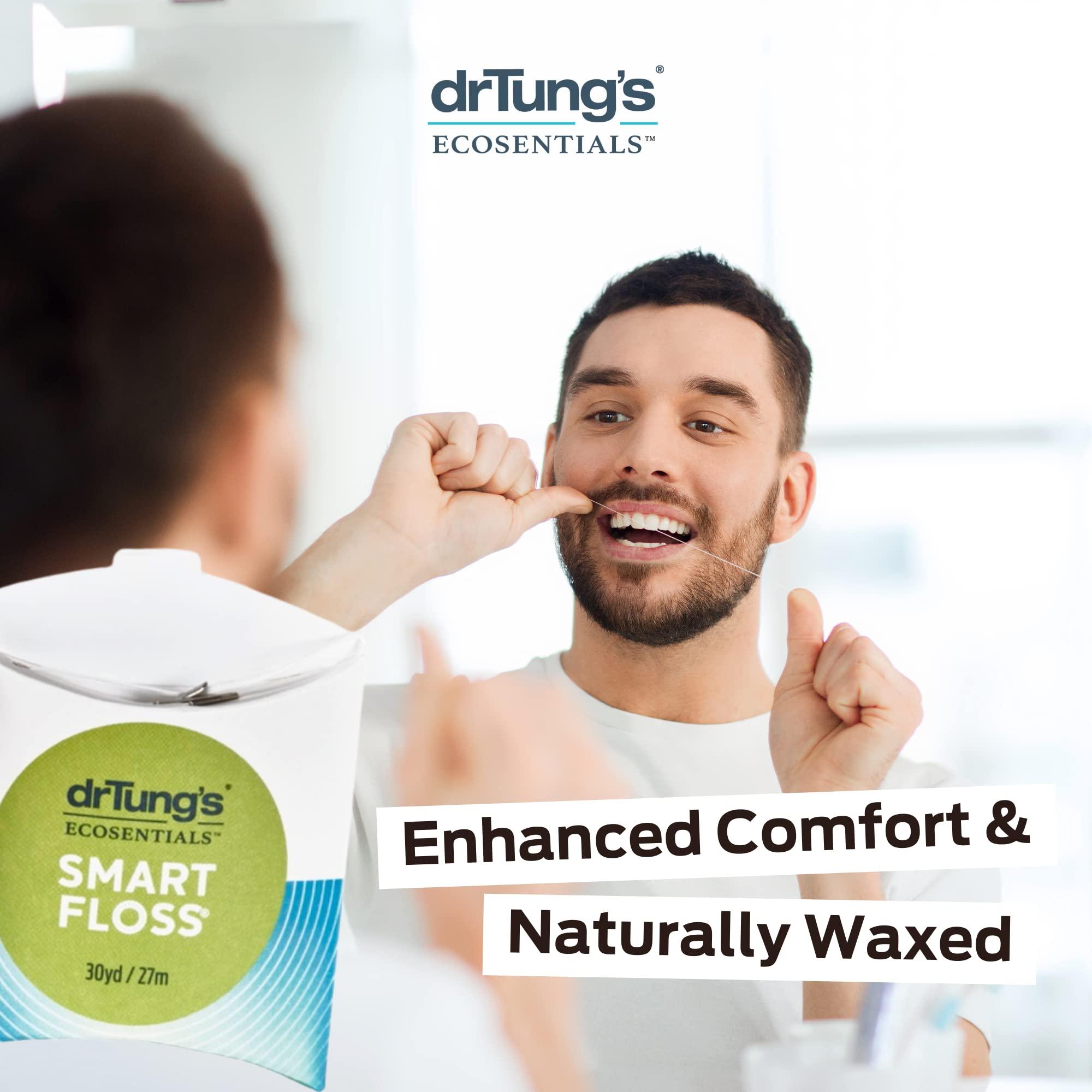 DrTung's Smart Floss - Natural Floss, PTFE & PFAS Free Floss, Gentle on Gums, Expands & Stretches, BPA Free - Natural Dental Floss Cardamom Flavor (Pack of 3) - Image 5