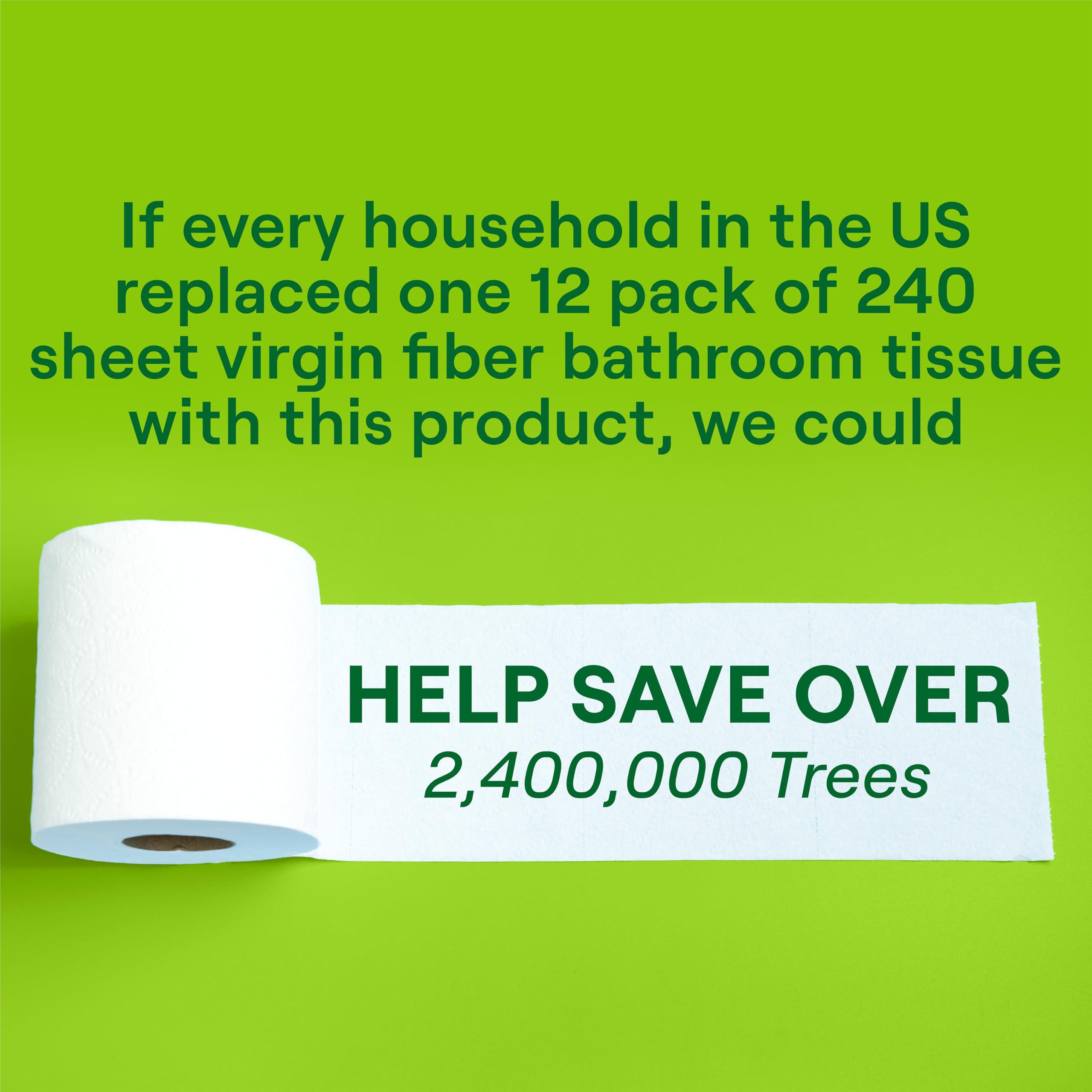 Seventh Generation Toilet Paper Recycled Bath Tissue 4-Pack 100% Recycled Paper 2-ply without Chlorine Bleach 12 Rolls - Image 5