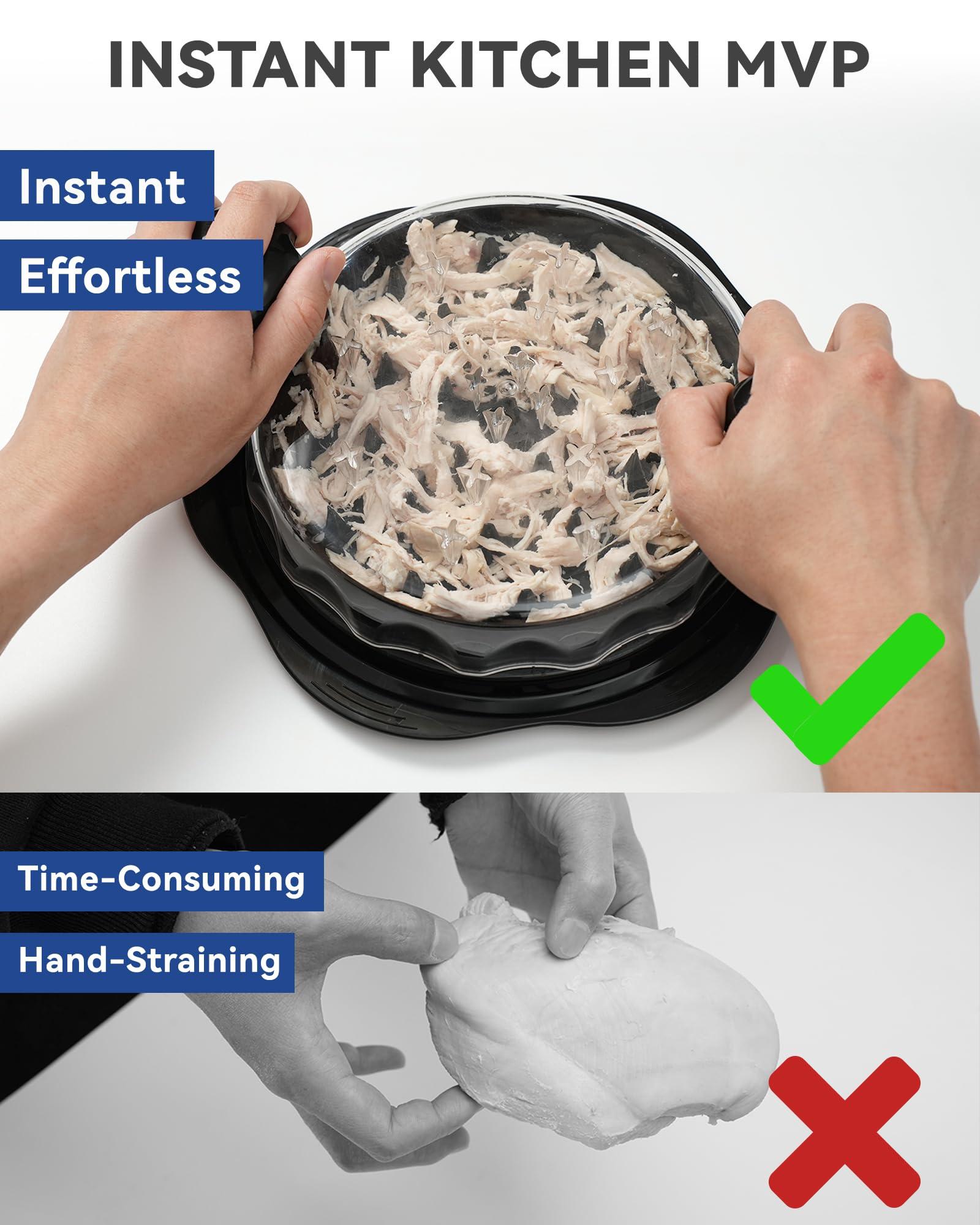 Chicken Shredder Tool Twist for Kitchen, Manual Chicken Breast Grinder Machine for Ground Food, Meat & Vegetables (Elegant Black) - Image 4