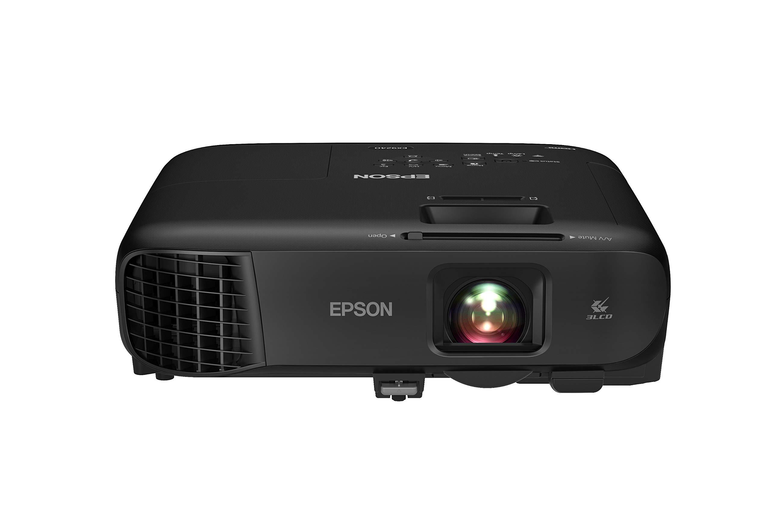 Epson Pro EX9240 3-Chip 3LCD Full HD 1080p Wireless Projector, 4,000 Lumens Color and White Brightness, 2 HDMI Ports, Built-in Speaker, 16,000:1 Contrast Ratio. Full 1-Year Limited Warranty (Renewed)