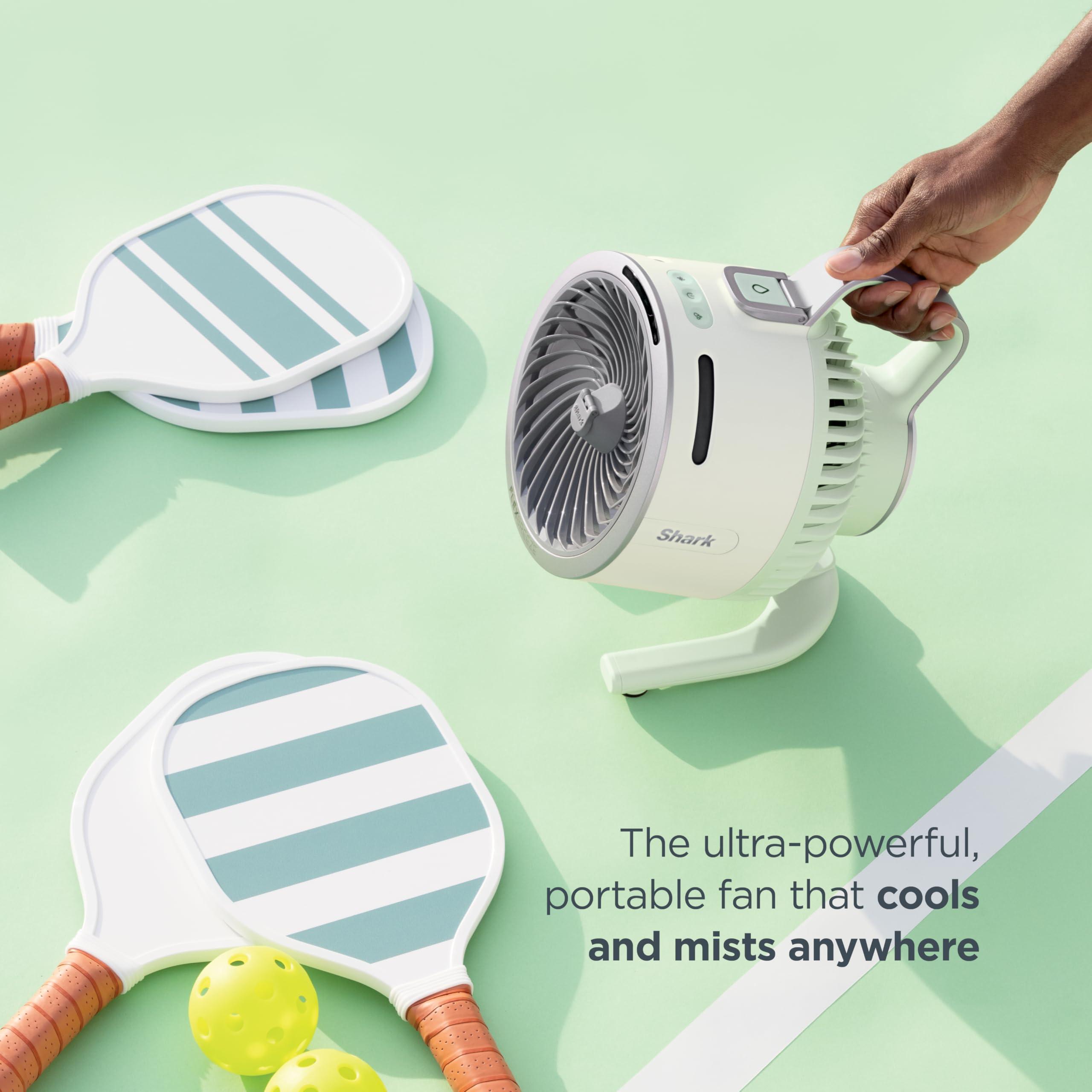 Shark FlexBreeze HydroGo Fan & Travel Bag — Ultra-powerful portable fan with indoor + outdoor evaporative mist, Up to 70 feet of reach, corded & cordless, up to 12-hr. battery, White, FA053BRN - Image 5