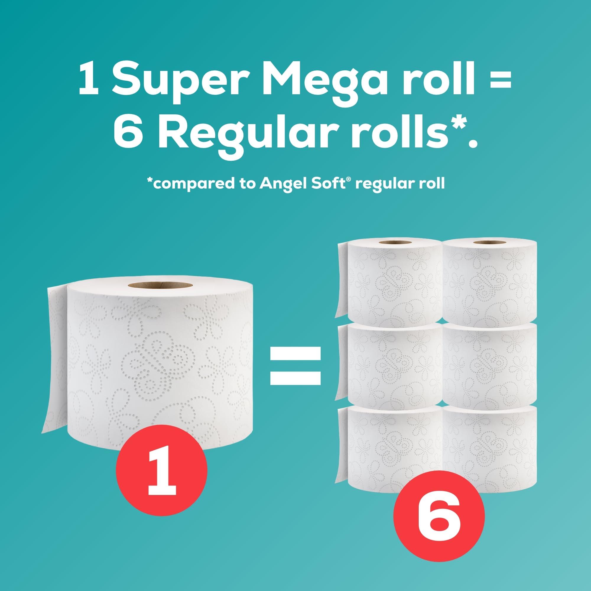 Angel Soft Toilet Paper, 24 Super Mega Rolls = 144 Regular Rolls, Soft and Strong Toilet Tissue - Image 3