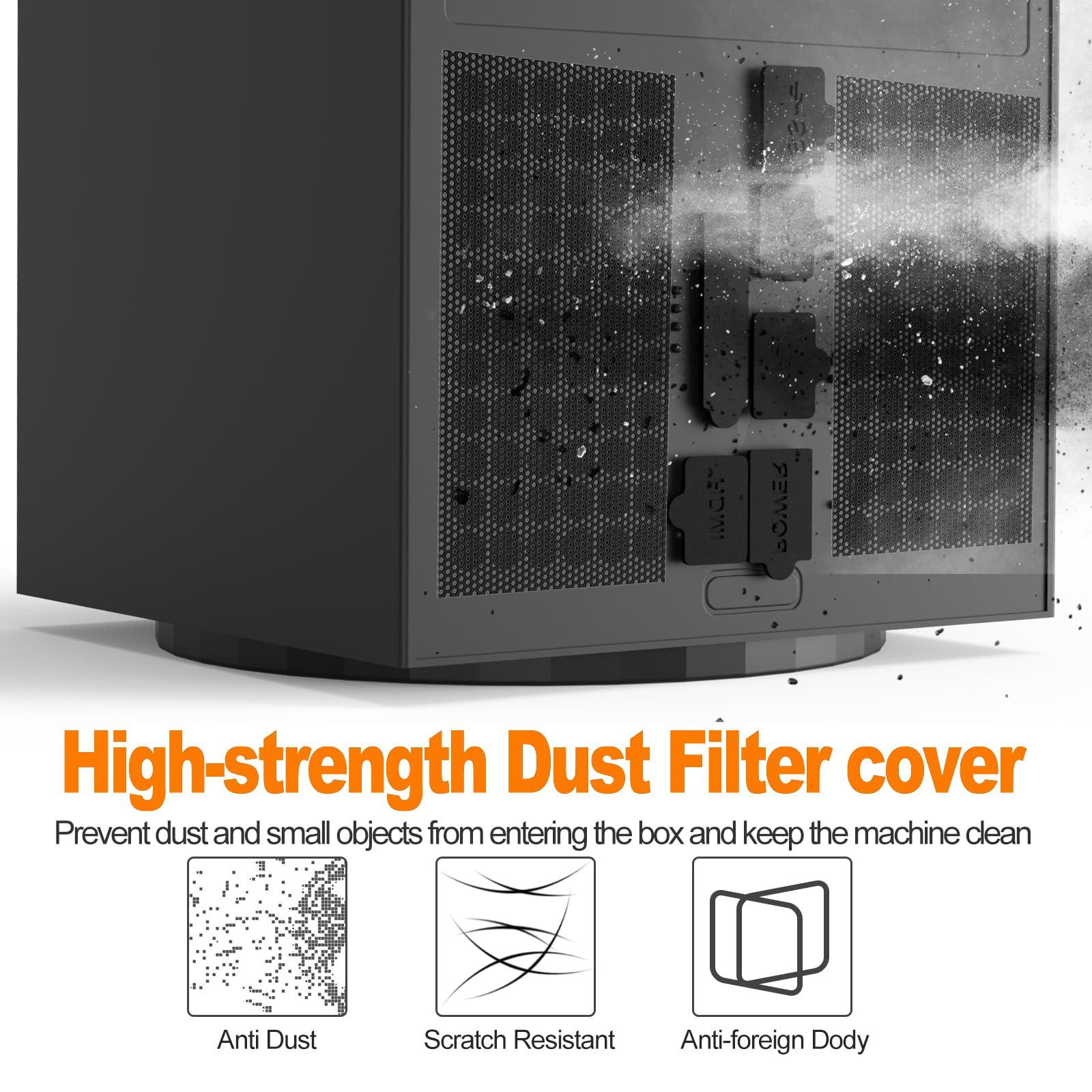 GAMSURFING Dust Filter for Xbox Series X Console- 8 Silicone Plugs and 4 PVC Meshs Set, Anti-Dust Vent Cover Dustproof Case X-Series X Accessories with 6 Thump Grip Caps for Xbox Controllers - Image 4