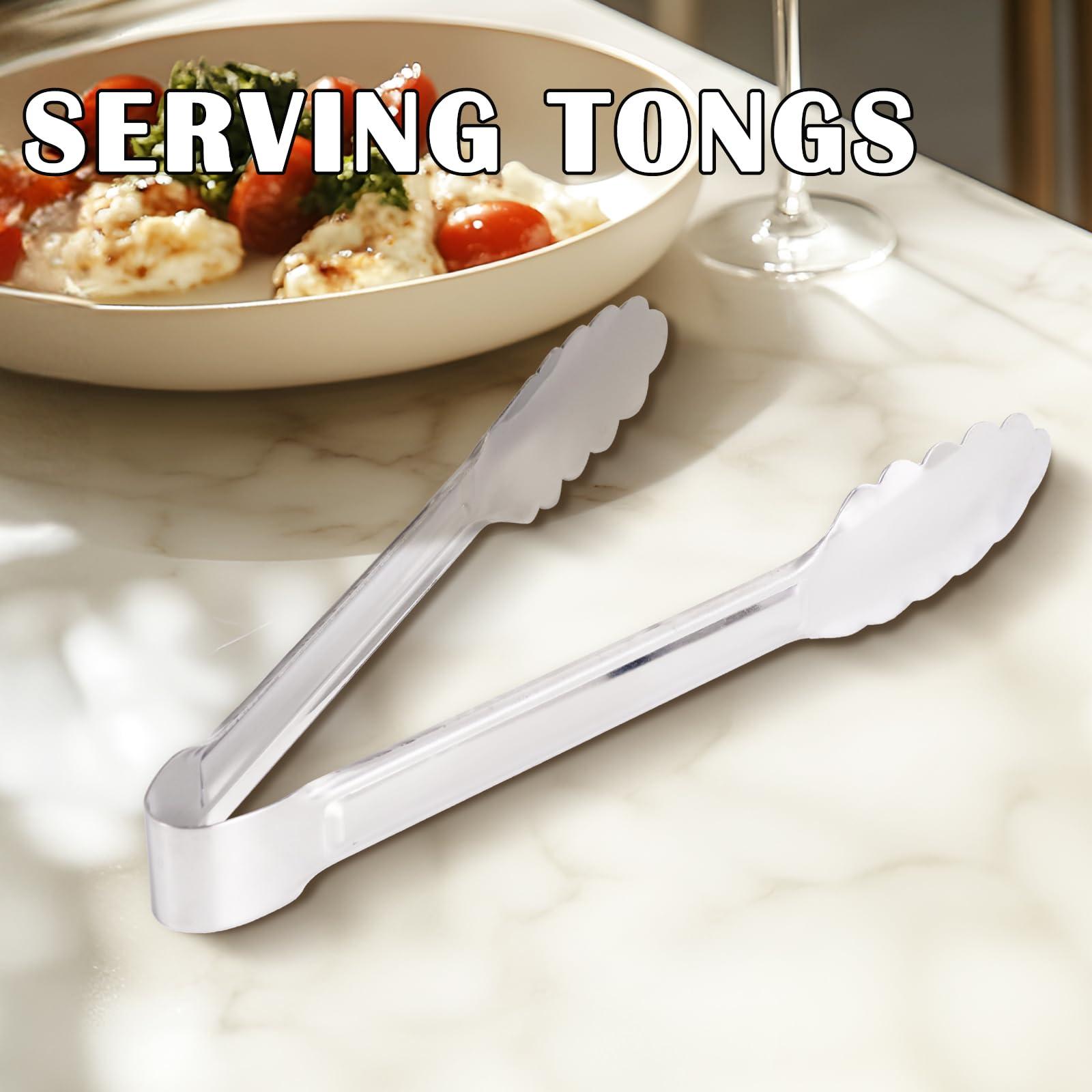 4 Pack Silver Serving Tongs,Metal Serving tongs,for buffet,party,9 Inch,Silver Utensills,(tongs for serving food) - Image 4