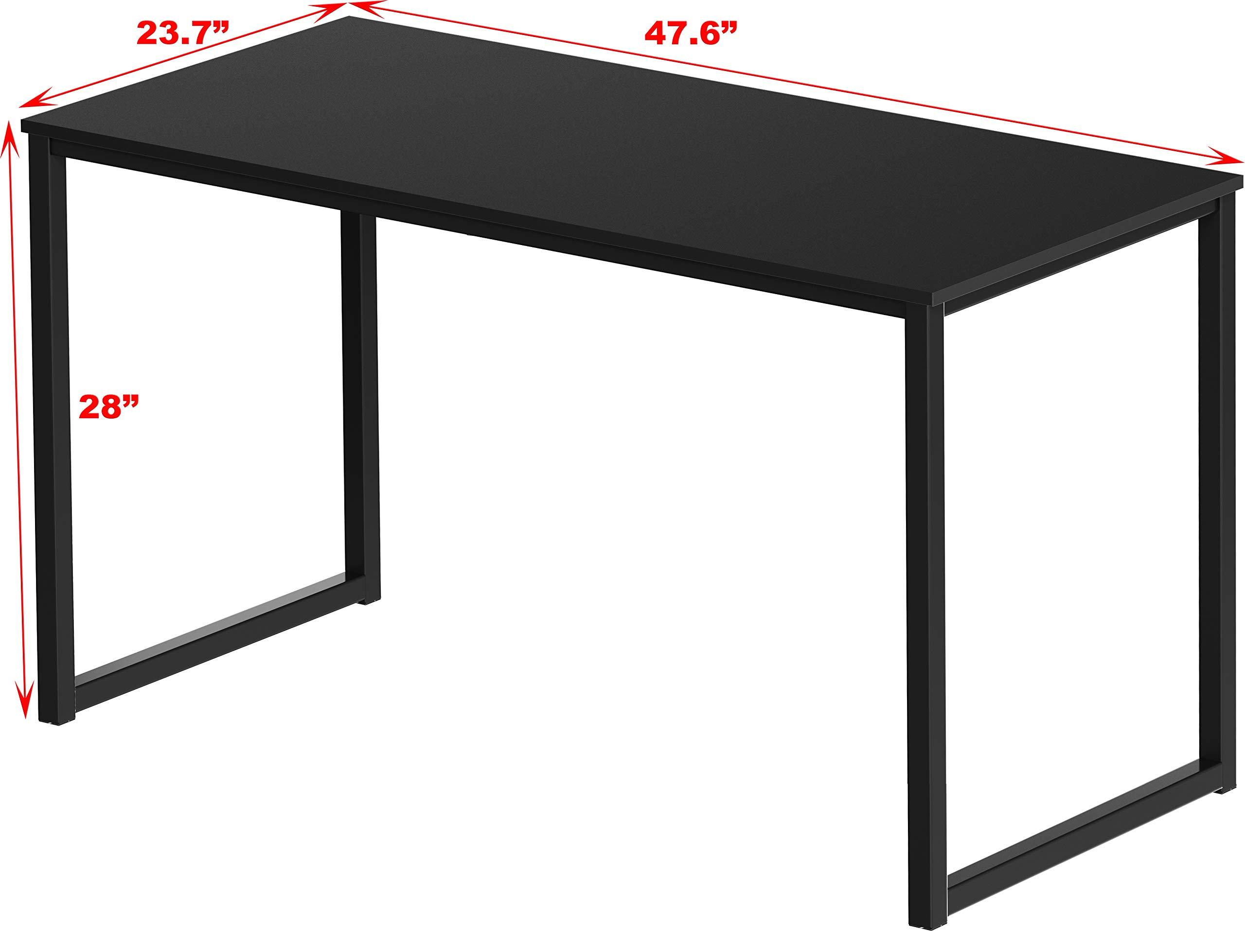 SHW Mission Home Office 48-Inch Computer Desk, Black - Image 3