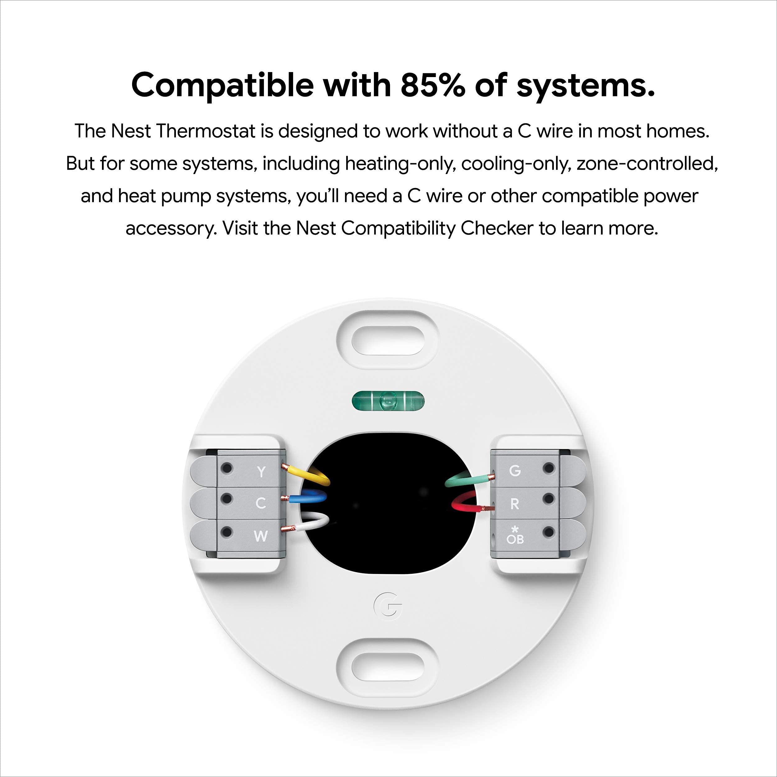 Google Nest Thermostat - Smart Thermostat for Home - Programmable Wifi Thermostat - Charcoal - Image 3