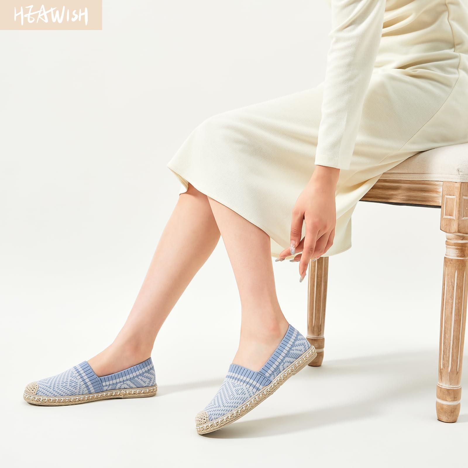 HEAWISH Ballet Flats for Women Loafer Slip on Shoes,Breathable Womens Shoes Dressy Casual Espadrilles for Women Rope Loafer Flats - Image 6