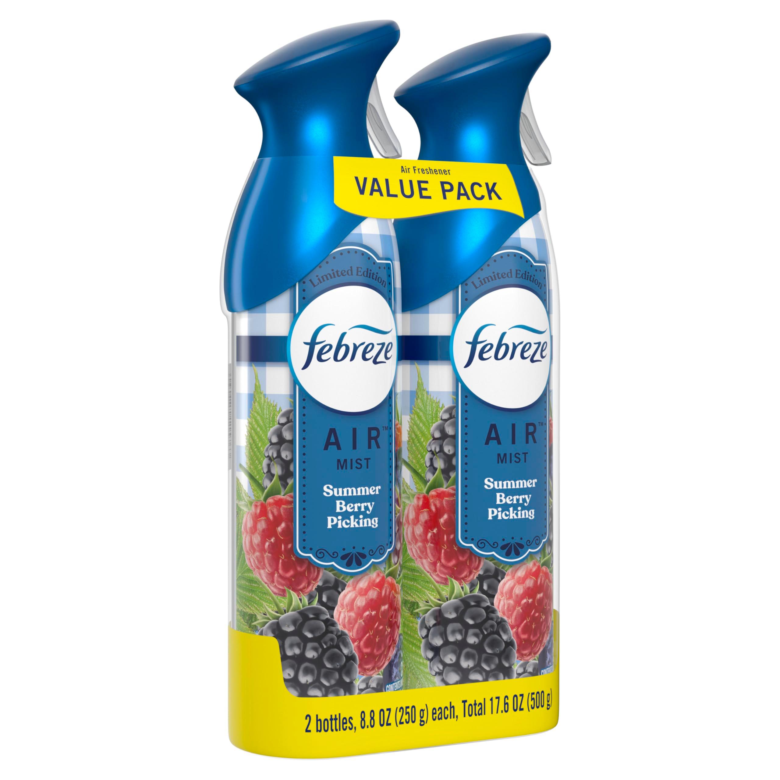 Febreze Air Freshener Spray, Odor-Fighting Room Spray, Summer Berry Picking Scent, 8.8oz, 2 Count - Image 8