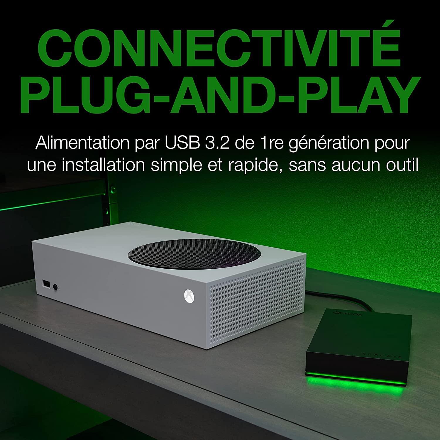 Seagate Game Drive for Xbox 2TB External Hard Drive Portable HDD - USB 3.2 Gen 1, Black with built-in green LED bar , Xbox Certified, 3 year Rescue Services (STKX2000400) - Image 5