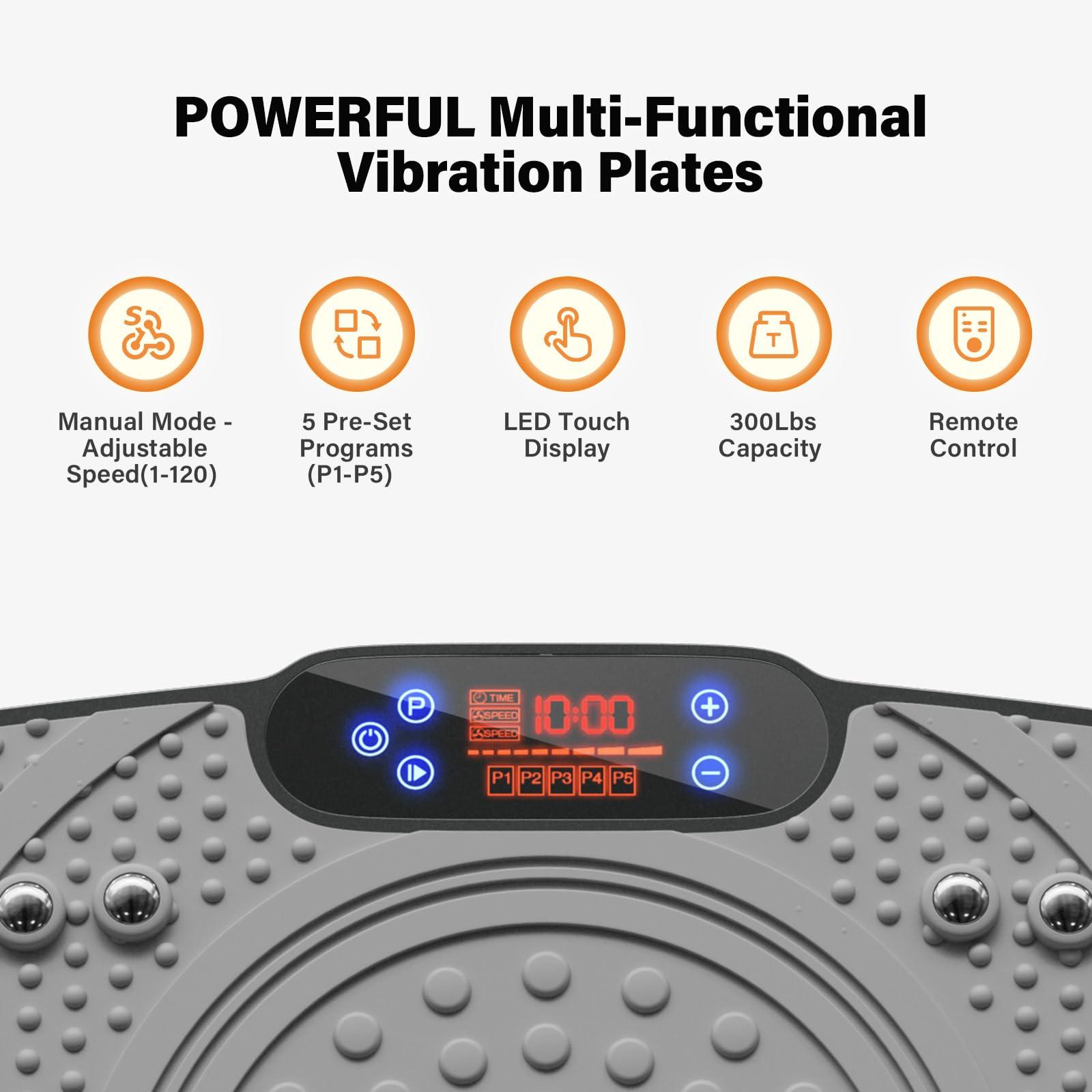 Vibration Plate Exercise Machine: TISSCARE Weight Loss and Lymphatic Drainage Vibrating Plates, Whole Body Workout Sculpting Platform for Home Fitness Fat Burner for Women Men - Image 3