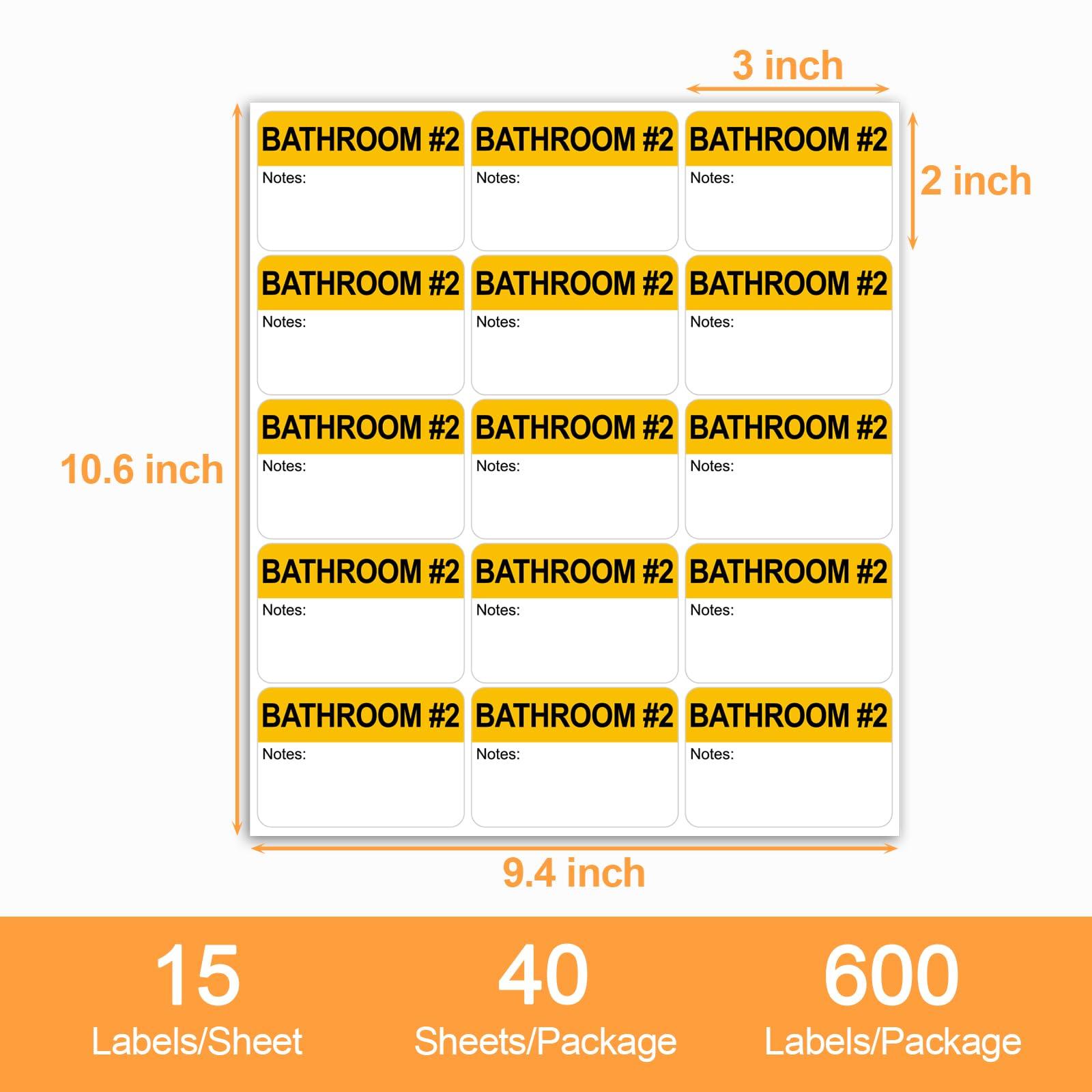 Labelebal 600 Writable Labels - 2' x 3', 20 Color-Coded Home Moving Packing Labels with Fragile, Extra, Heavy Options - Image 2