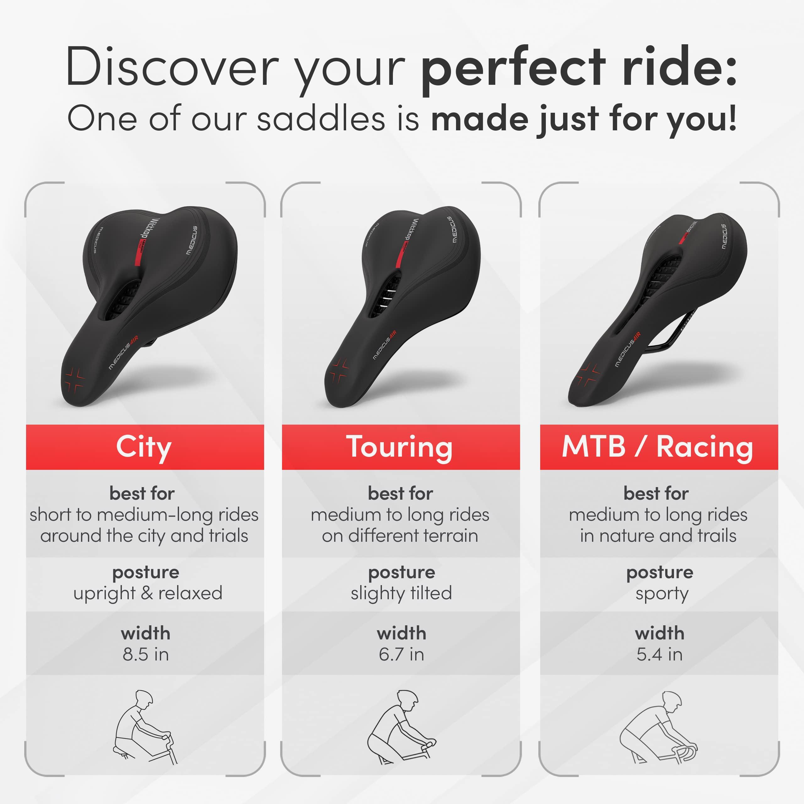 Wittkop Bike Seat I Bicycle Seat for Men and Women, Waterproof Bike Saddle with Innovative 5-Zone-Concept I Exercise Bike Seat for BMX, MTB & Road - Image 6