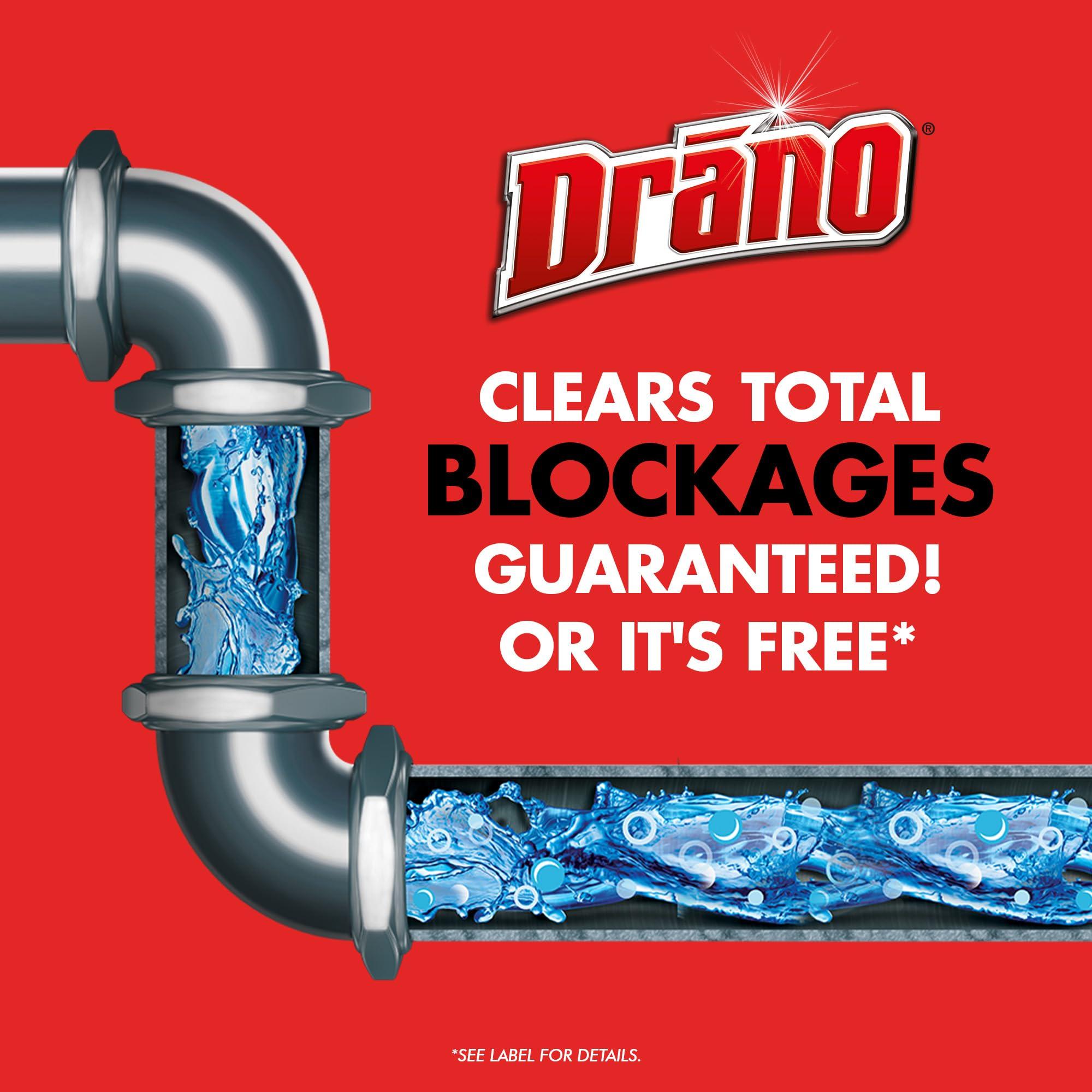 Drano Max Gel Drain Clog Remover and Cleaner for Shower or Sink Drains, Unclogs and Removes Hair, Soap Scum, Blockages, 32 oz - Image 3