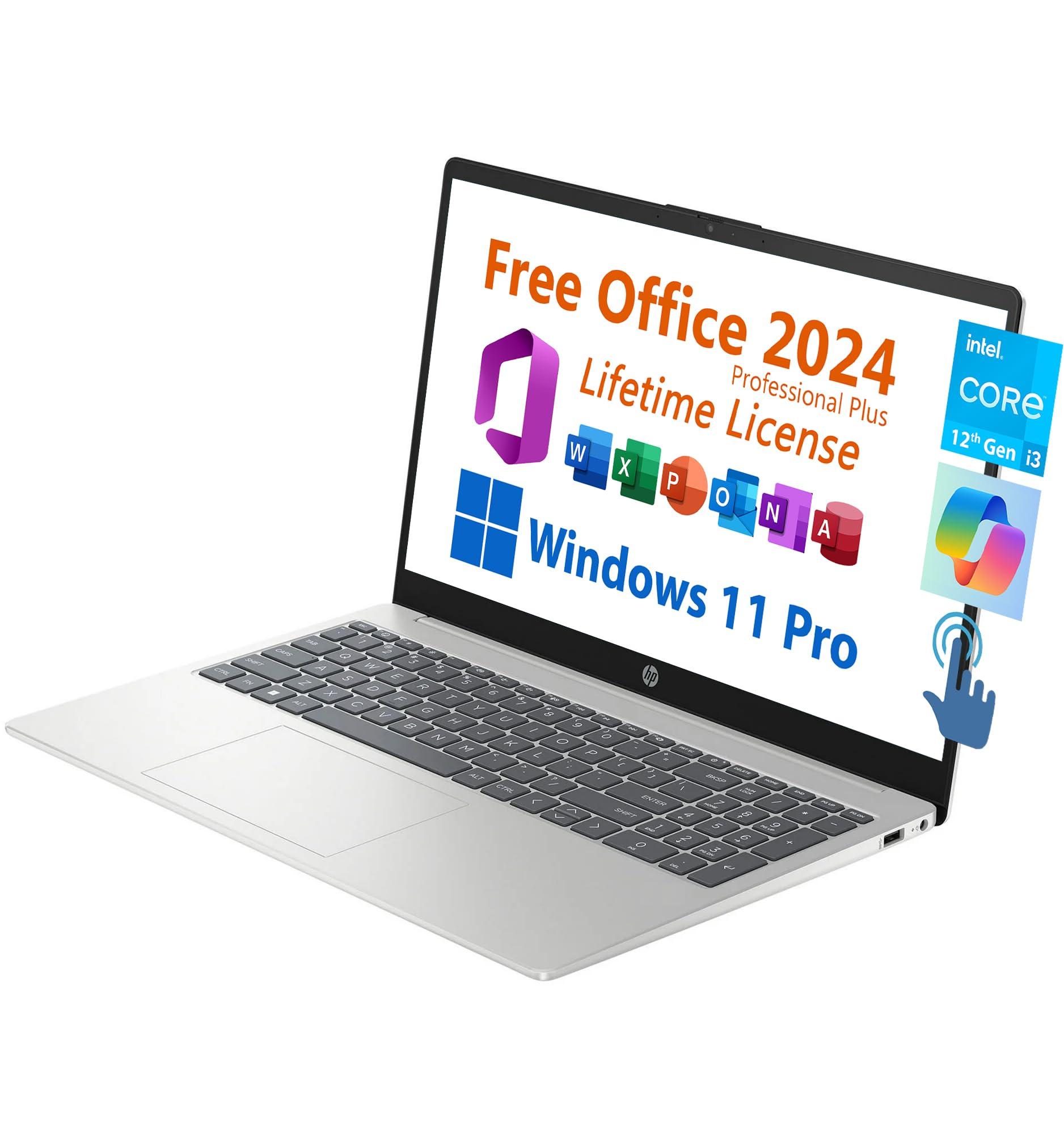 HP 15.6" Business Laptop, Free Microsoft Office 2024 Lifetime License, Copilot AI Chat, HD Touchscreen Display, Intel 6-Core i3-1215U 4.4 GHz, 16GB RAM, 1TB SSD, Long Battery Life, Windows 11 Pro - Image 3