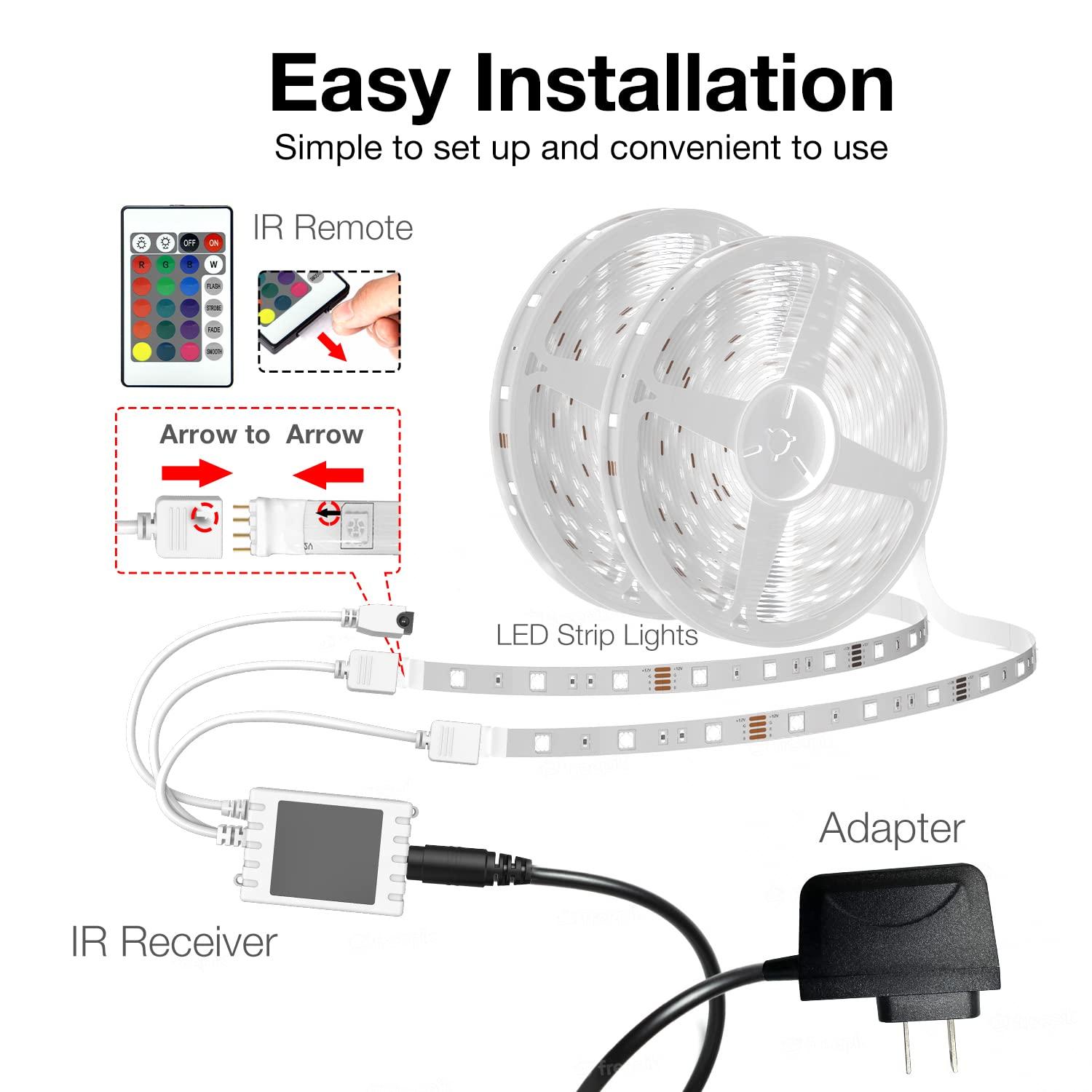 DAYBETTER Smart WiFi Led Lights 100ft, Tuya App Controlled Led Strip Lights, Work with Alexa and Google Assistant, Timer Schedule, Color Changing Led Lights for Bedroom Party Kitchen - Image 7