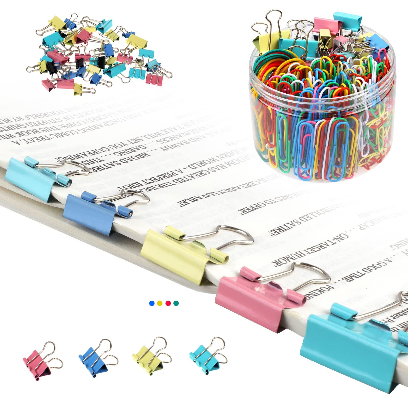 300 Pcs Binder Clips, Rubber Bands, Office Set, Paper Clips, School & Teacher Supplies for Office Desk Essentials (Assorted Sizes) - Image 6