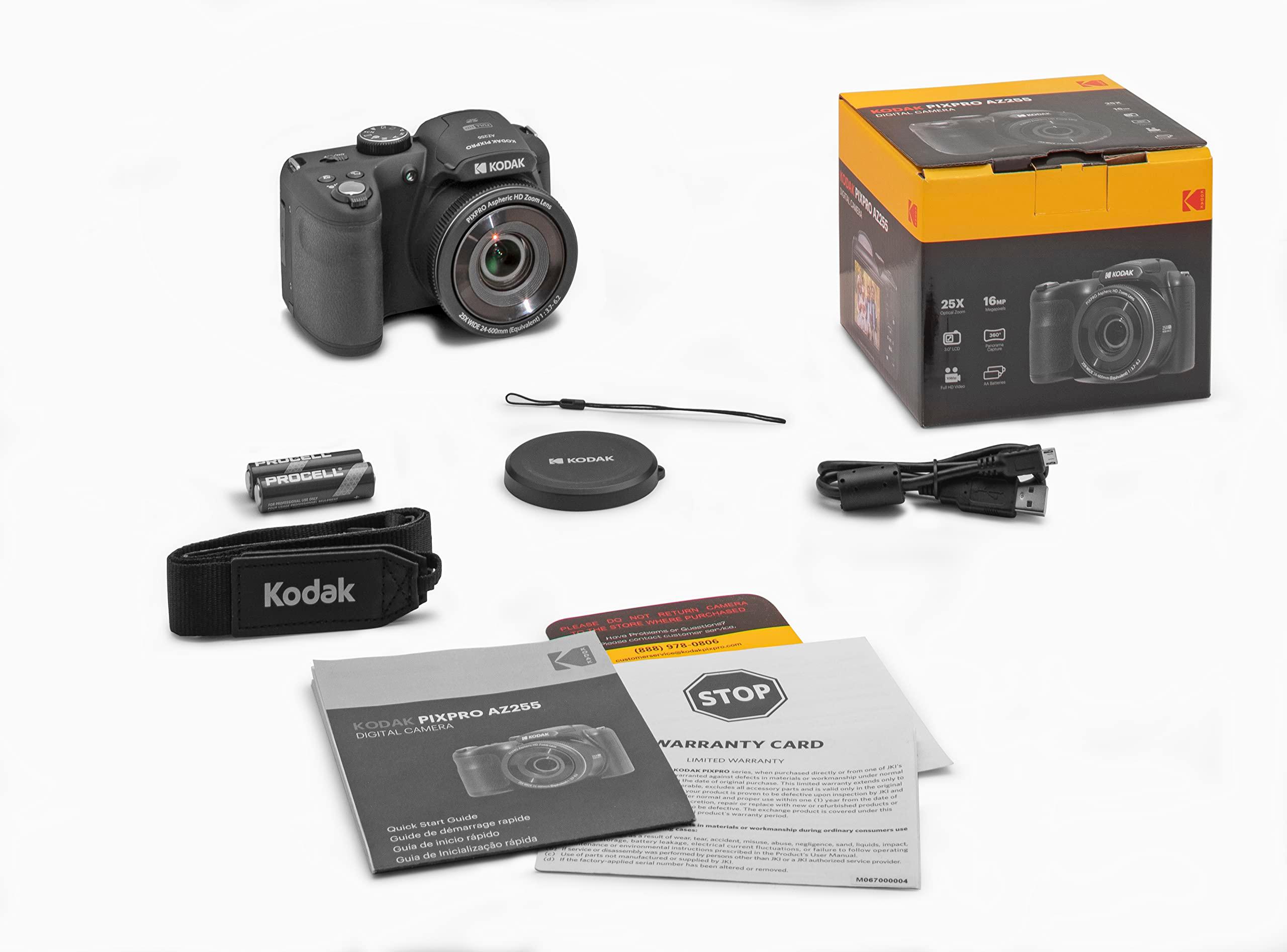 KODAK PIXPRO AZ255-BK 16MP Digital Camera 25X Optical Zoom 24mm Wide Angle Lens Optical Image Stabilization 1080P Full HD Video 3" LCD Vlogging Camera (Black) - Image 9